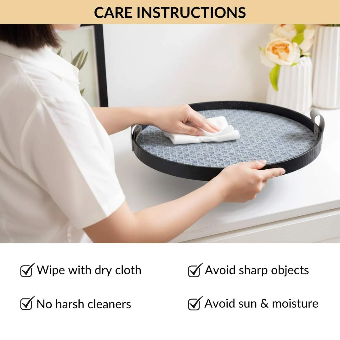 Urban Weave Multipurpose Round Tray Grey - Image 7