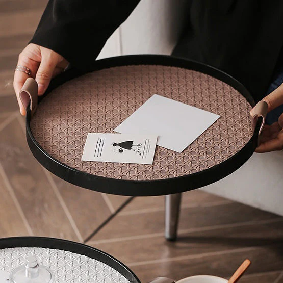 Urban Weave Multipurpose Round Tray Taupe - Image 8