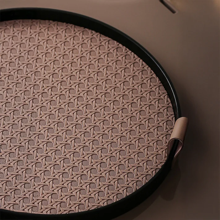 Urban Weave Multipurpose Round Tray Taupe - Image 9