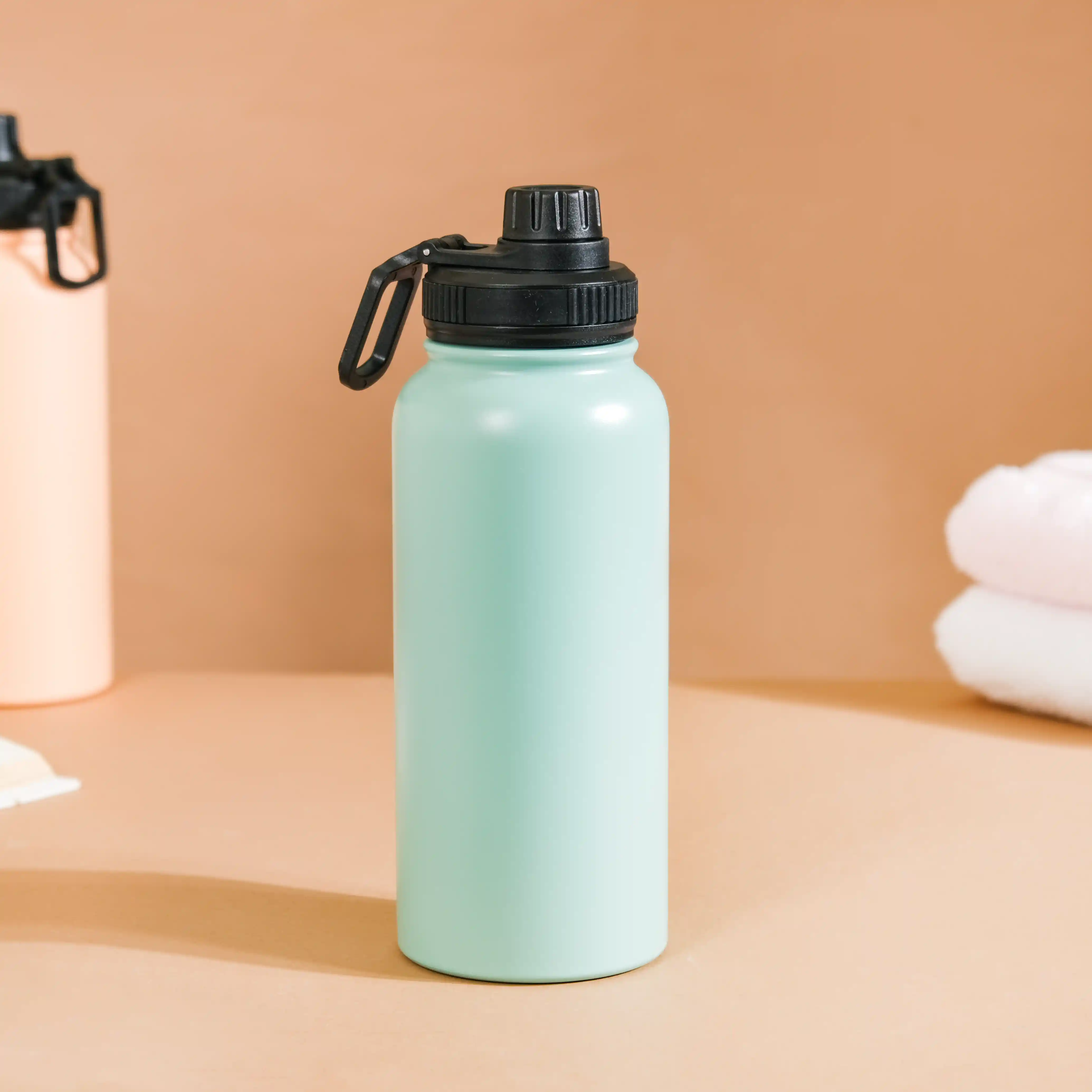 Vacuum Insulated Stainless Steel Water Bottle 1L Mint - Image 4