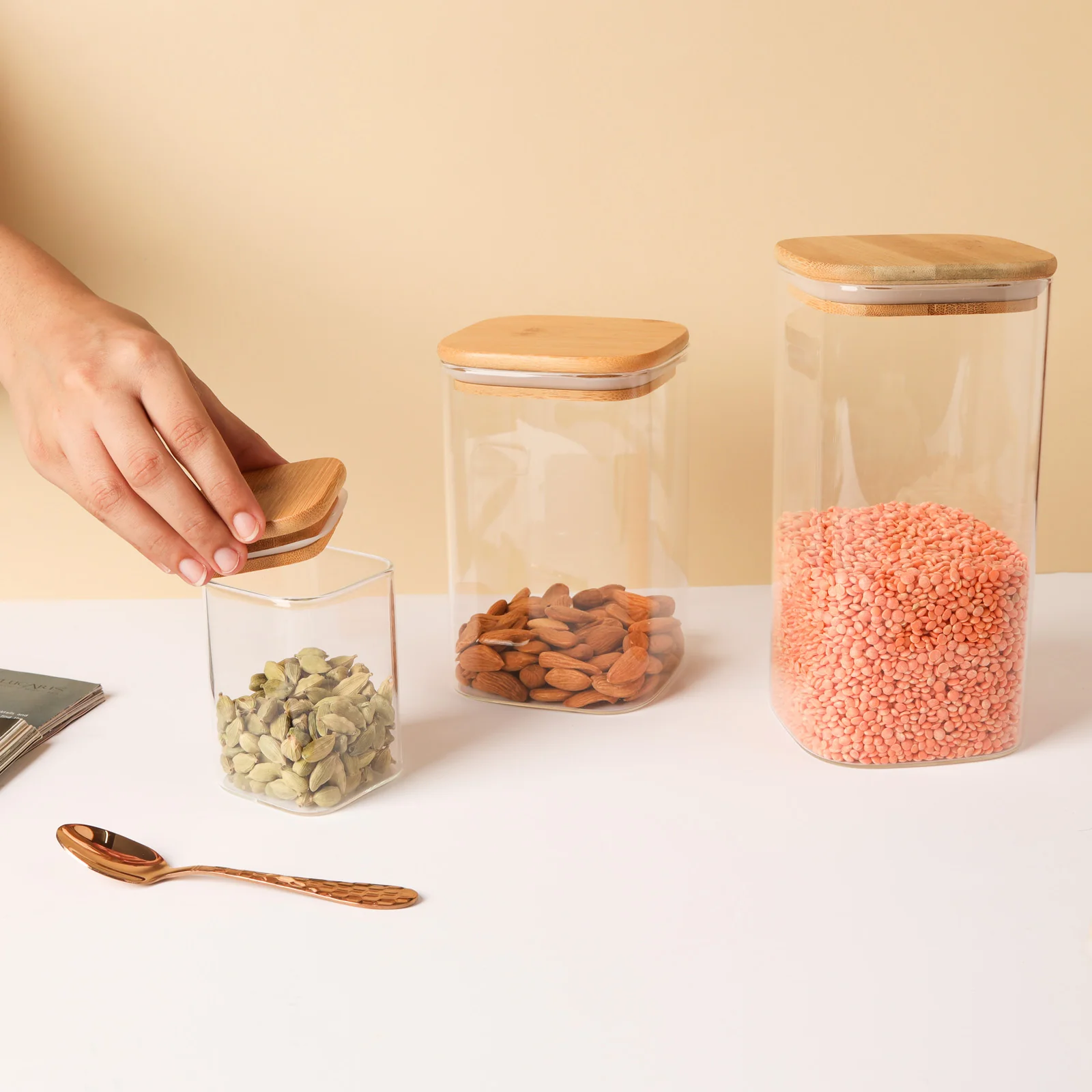 Vacuum Seal Glass Jar Set of 3 - Image 5