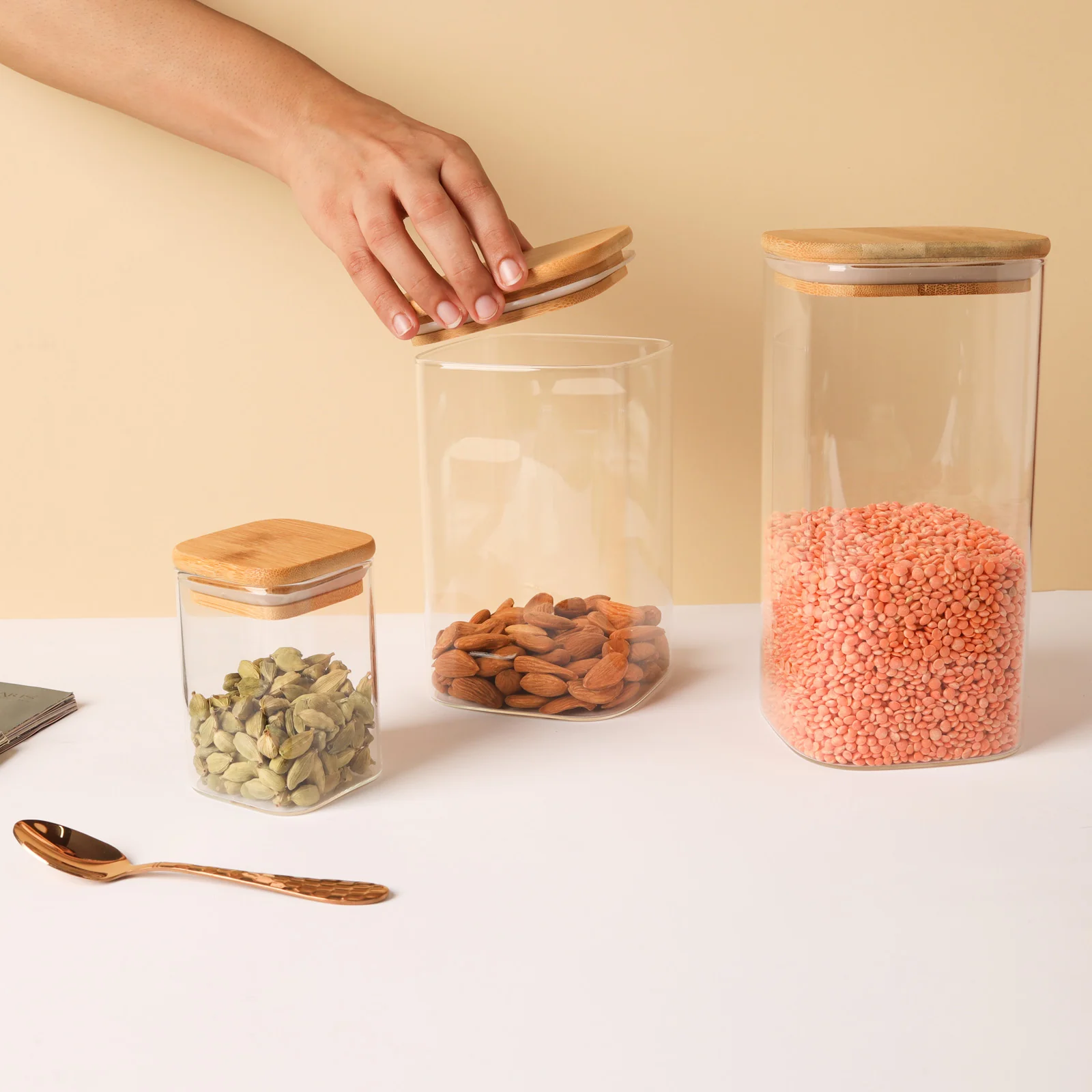 Vacuum Seal Glass Jar Set of 3 - Image 6