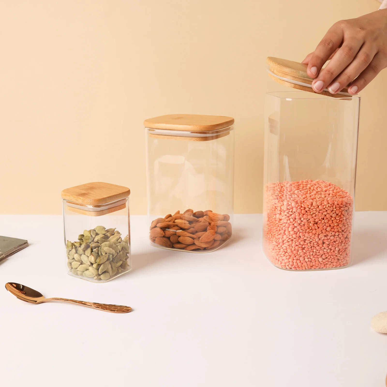 Vacuum Seal Glass Jar Set of 3 - Image 8