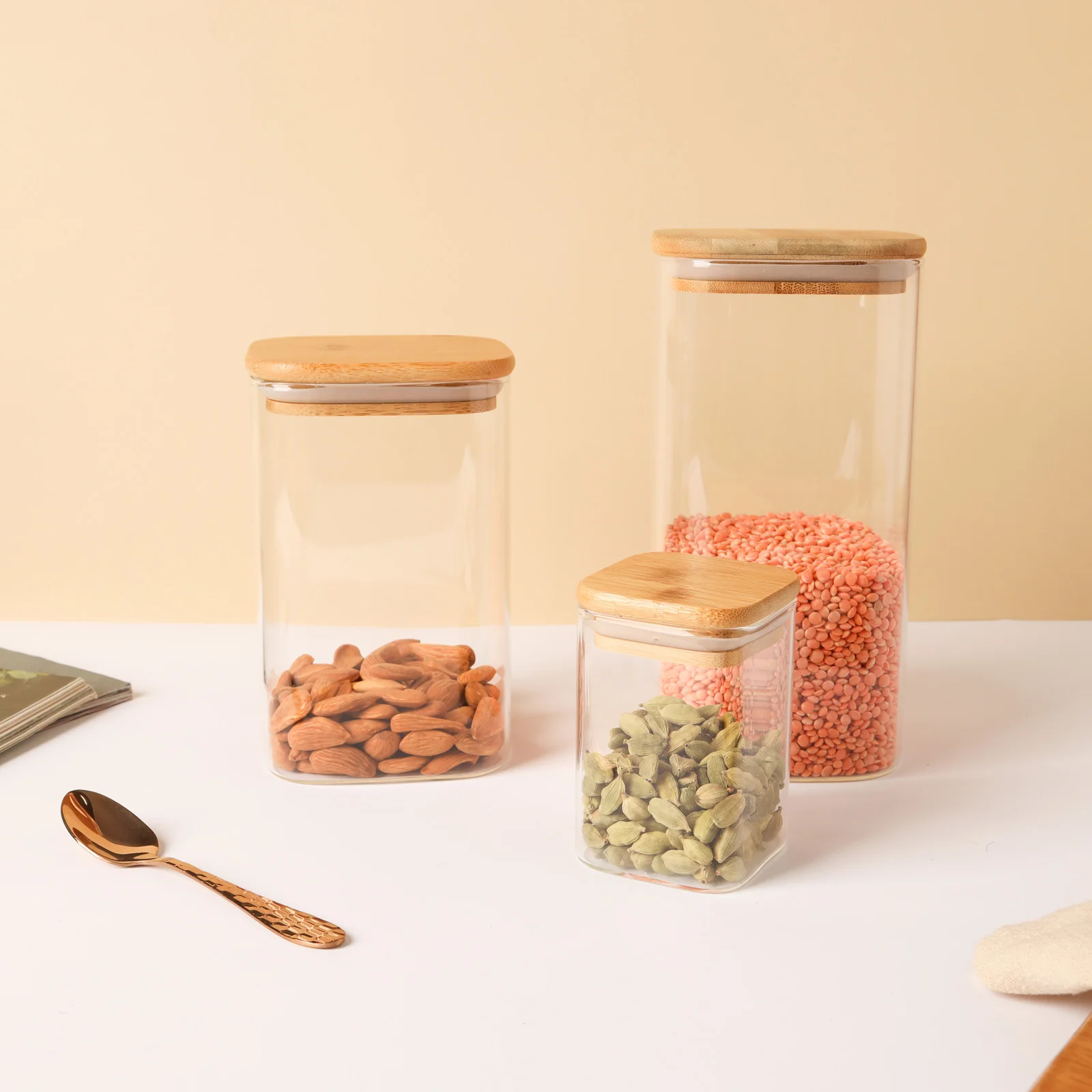 Vacuum Seal Glass Jar Set of 3 - Image 9