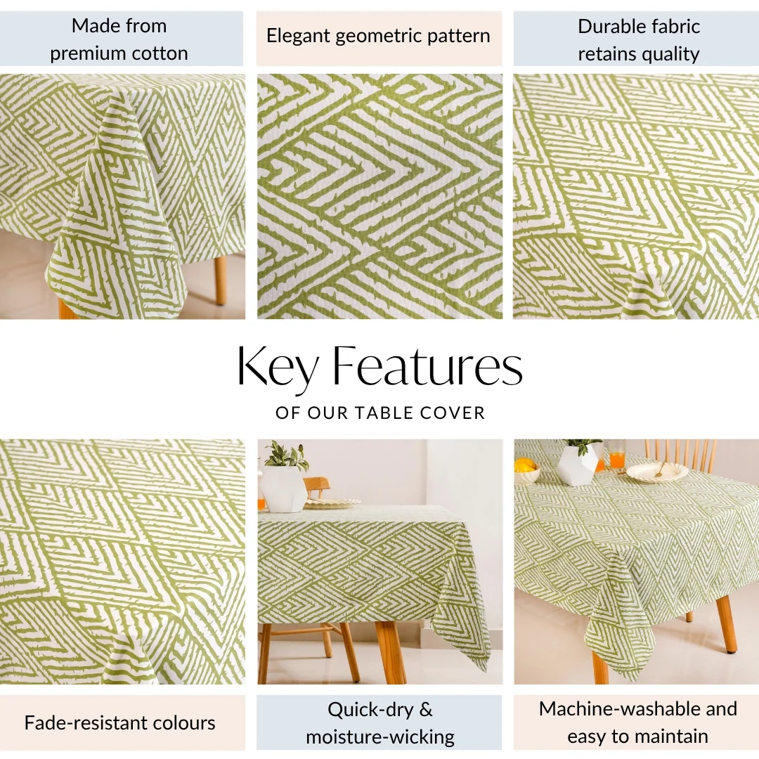 Valley Of Spring 8 Seater Table Cloth Green 282x160cm - Image 5