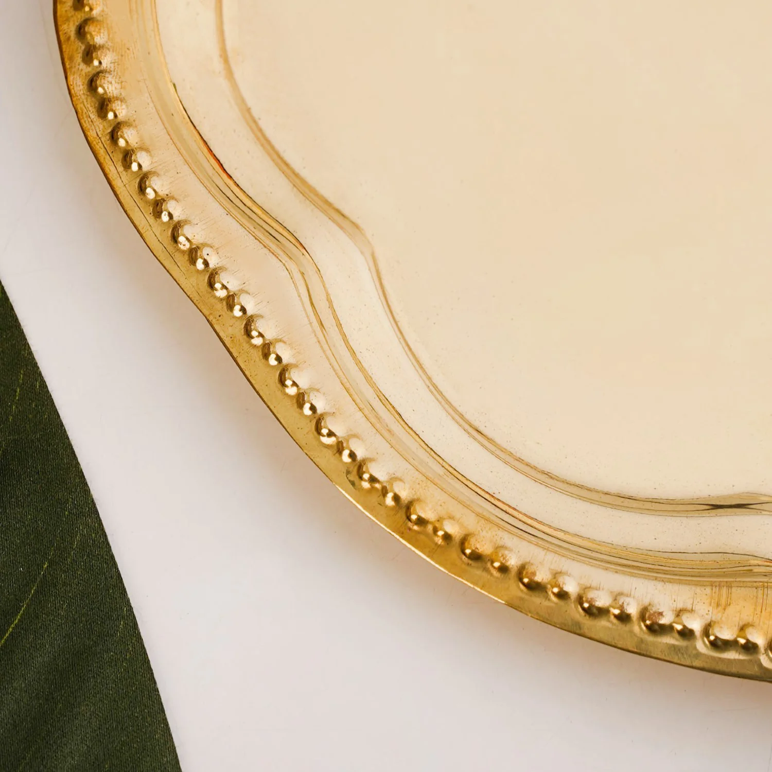Veda Pure Brass Floral Tray For Festive Decor 24cm - Image 6