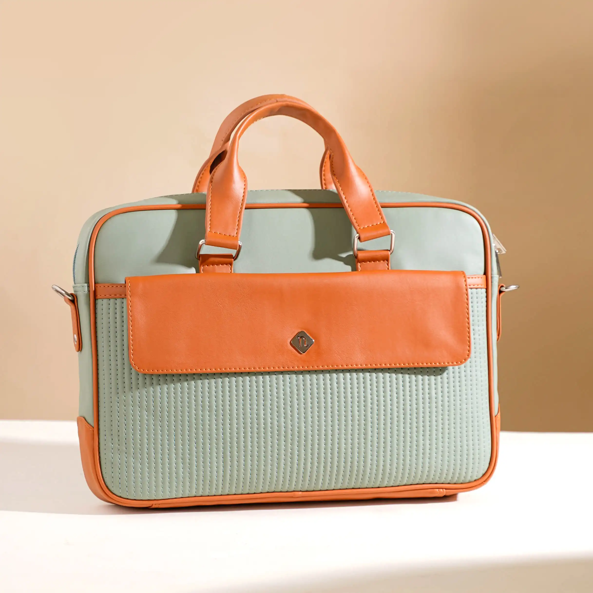 La Fusion Vegan Leather Laptop Organiser Bag 14" x 10" - Image 19