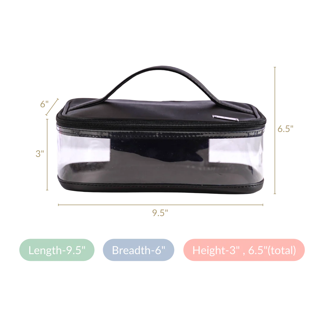 Vegan Leather Makeup Organizer Black - Image 4
