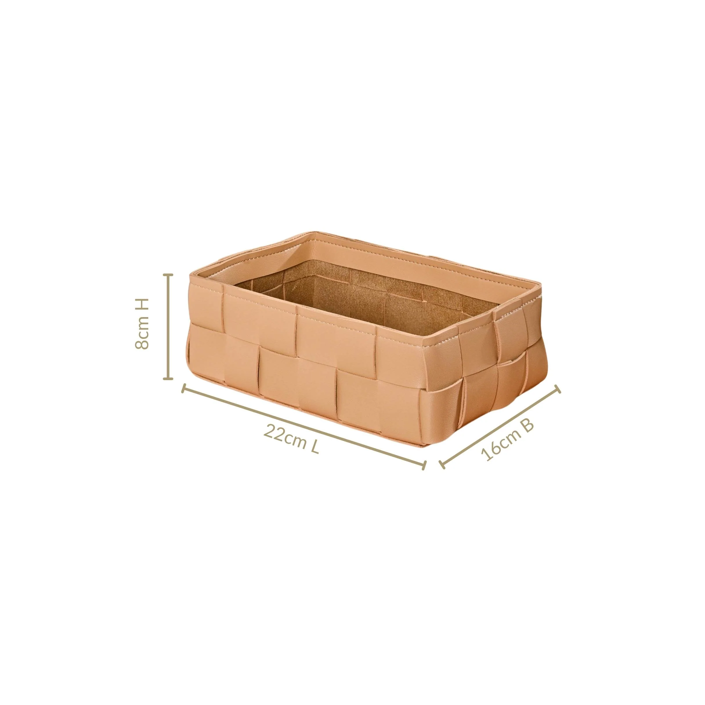 Vegan Leather Multipurpose Basket Beige - Image 6