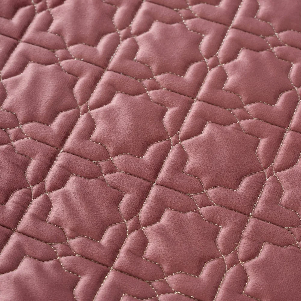Velvet And Gold Embroidery Tablecloth Pink 52x40 Inch - Image 10