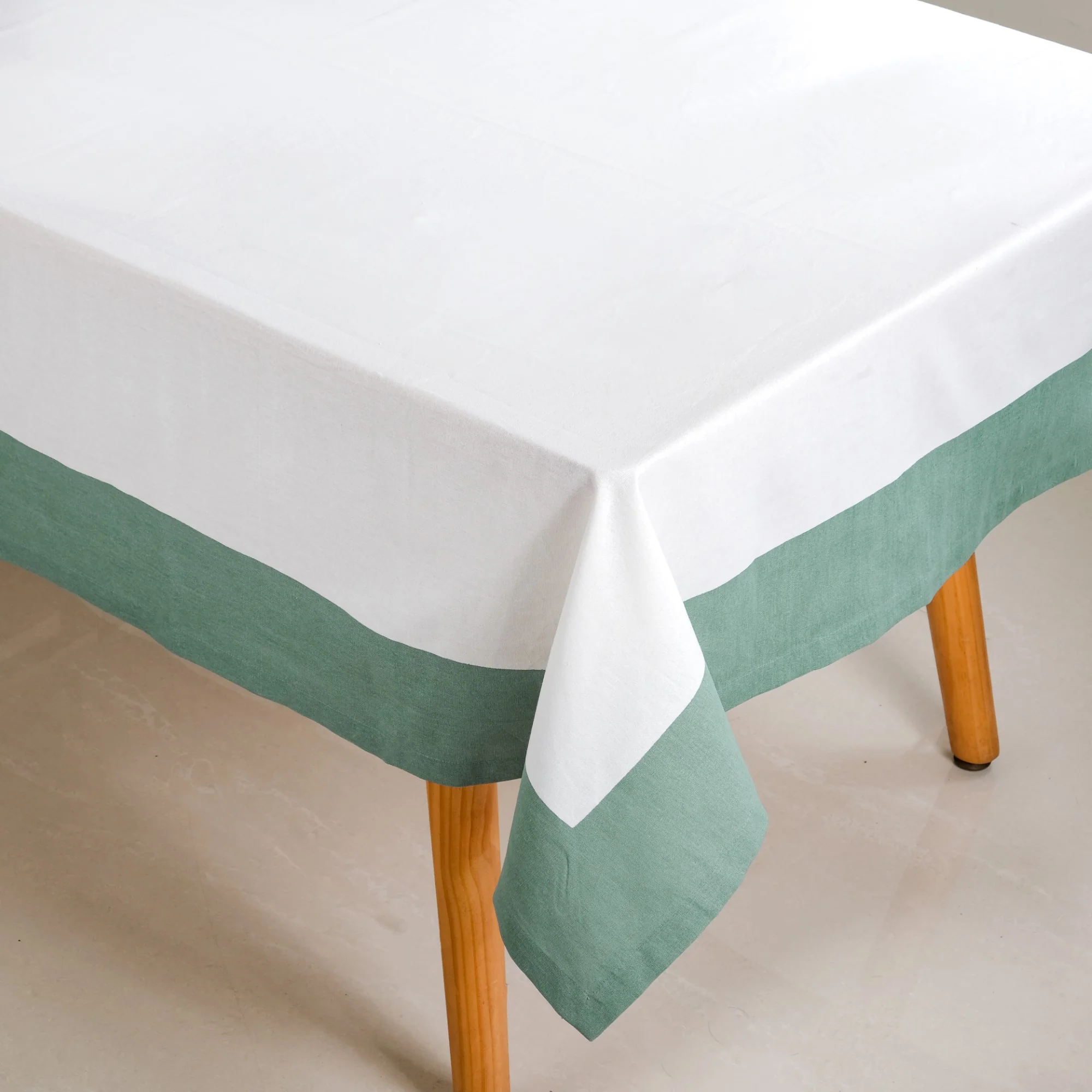 Ventosa Complete Table Linen Set With Mats Napkins Runner And Table Cloth In Teal - Image 5
