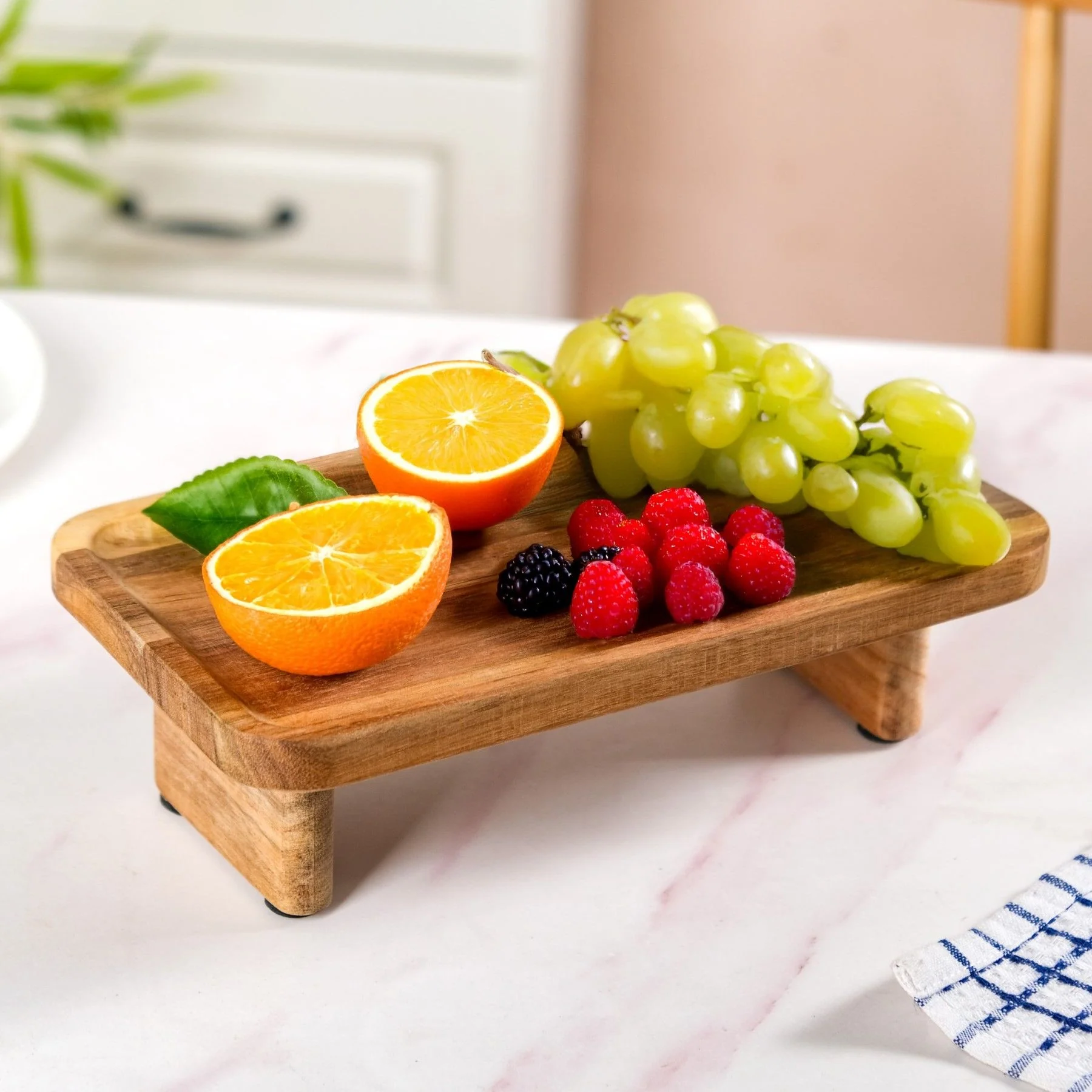Versatile Wooden Riser Platter 10 Inch - Image 7
