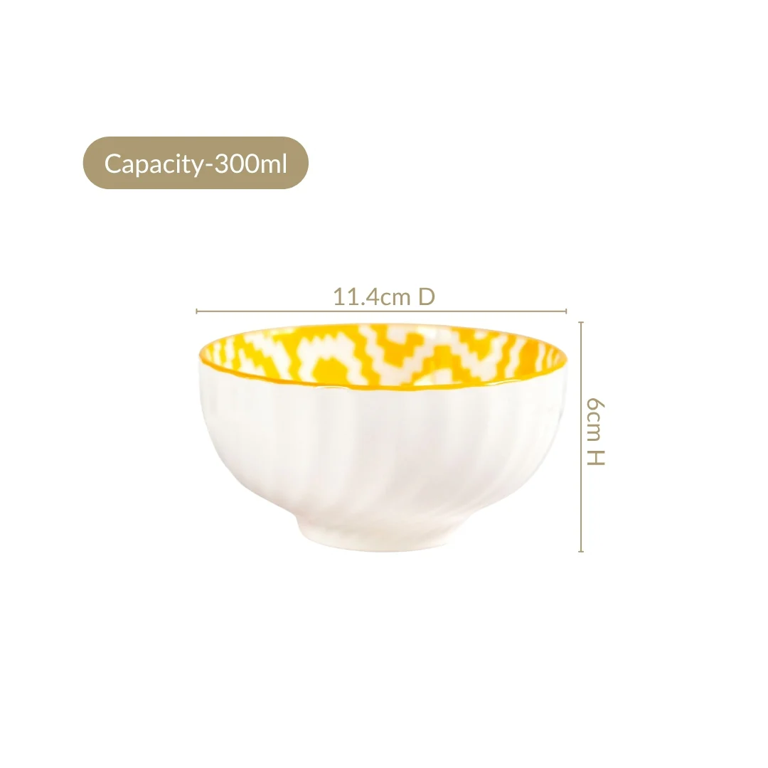 Vibrant Colour Pop Ceramic Soup Bowl Set Of 6 300ml - Image 4