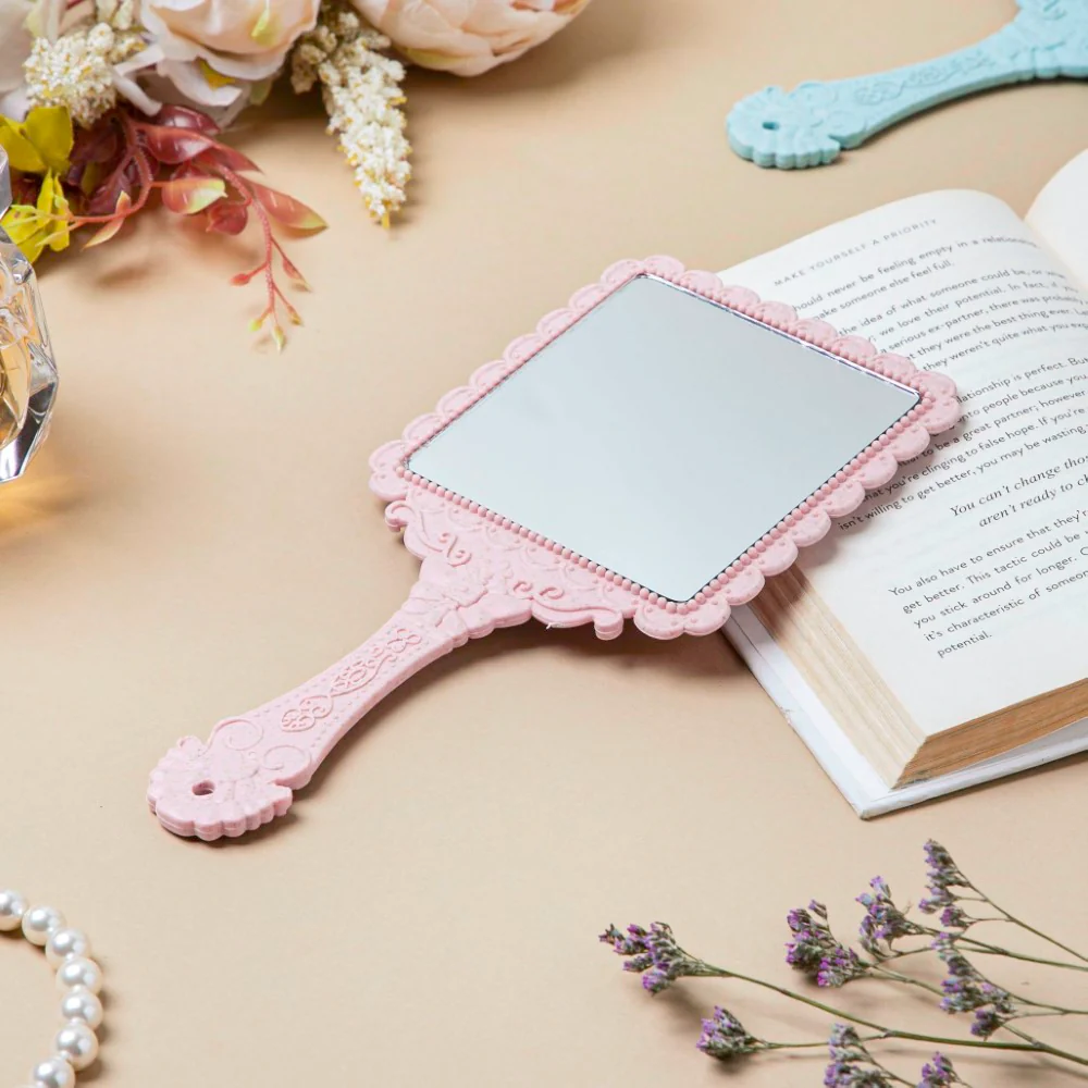 Victorian Beauty Face Mirror Pink - Image 3
