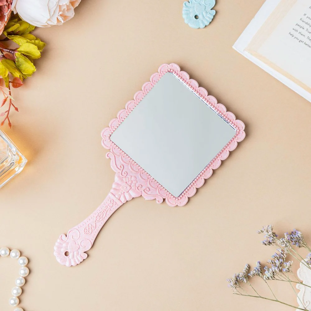 Victorian Beauty Face Mirror Pink - Image 5