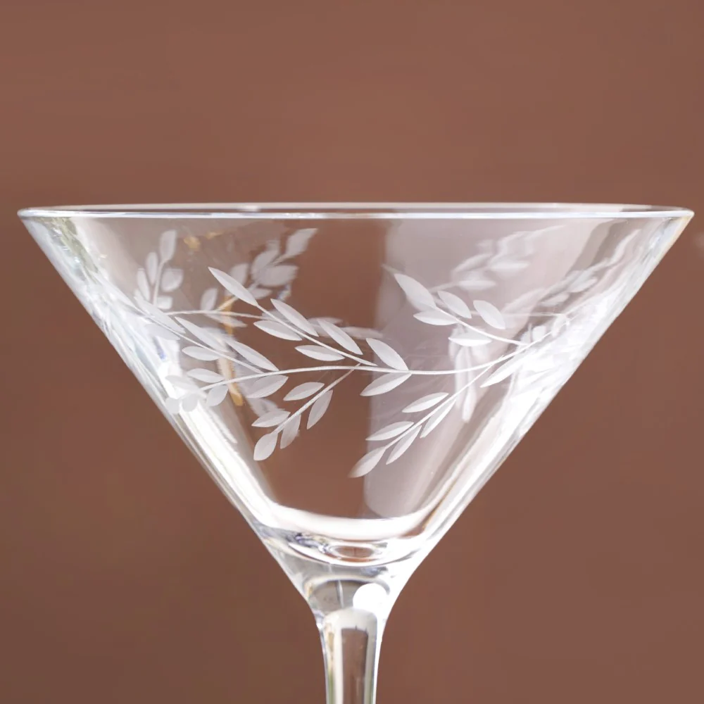 Vinea Etched Martini Glass Set Of 2 220ml - Image 5