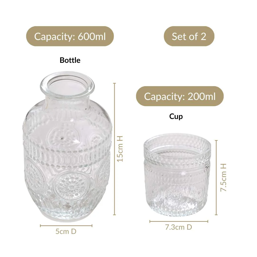 Vintage Bedside Carafe Gift Set Of 2 - Image 4