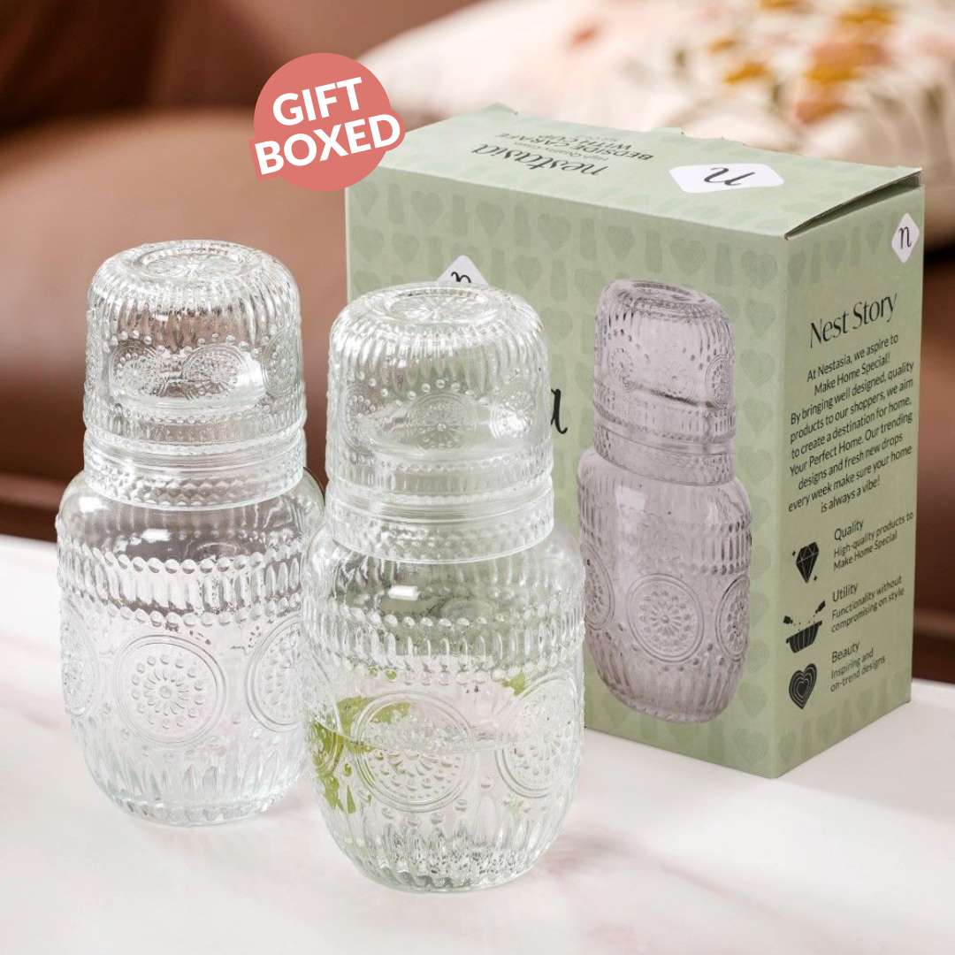 Vintage Bedside Carafe Gift Set Of 2 - Image 8