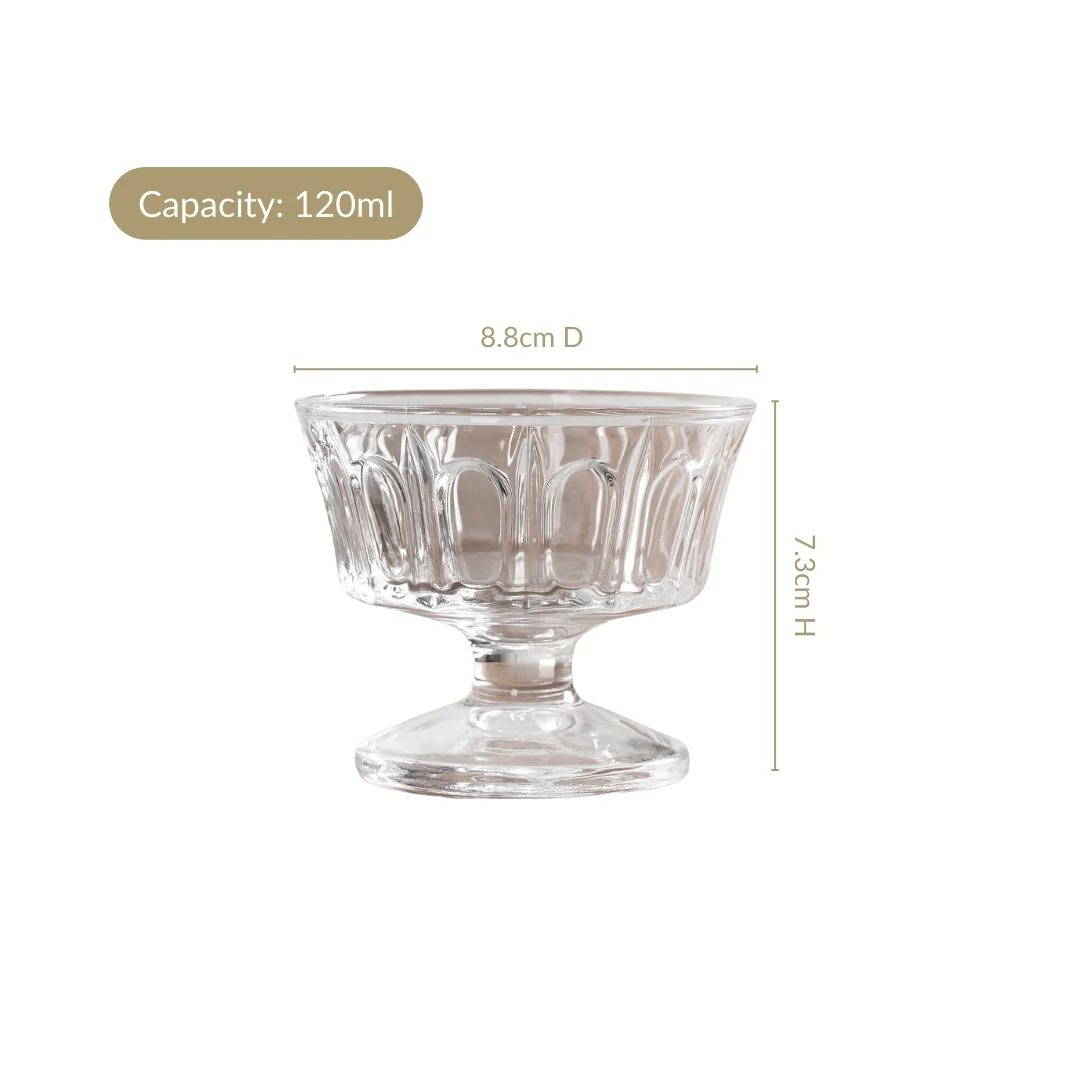 Vintage Dessert Glass Set Of 6 120ml - Image 4