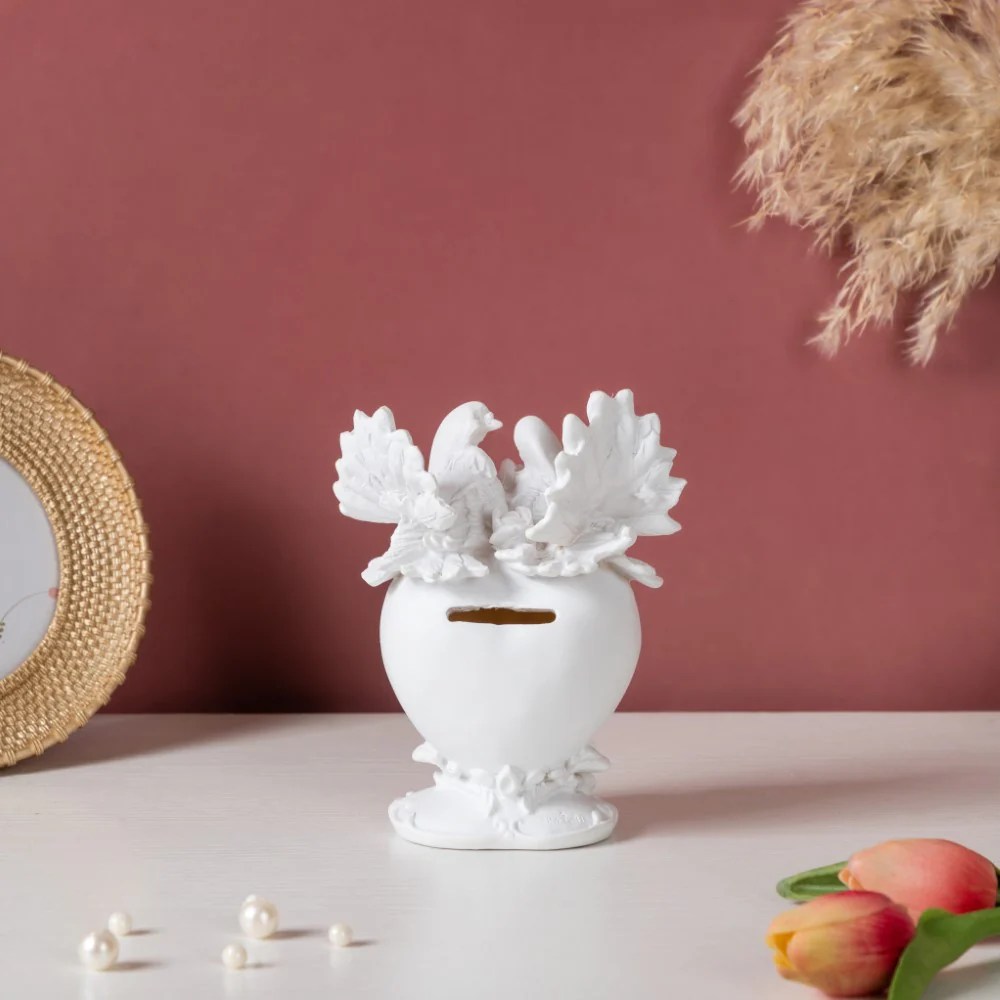 Vintage Dove Couple Showpiece White - Image 5