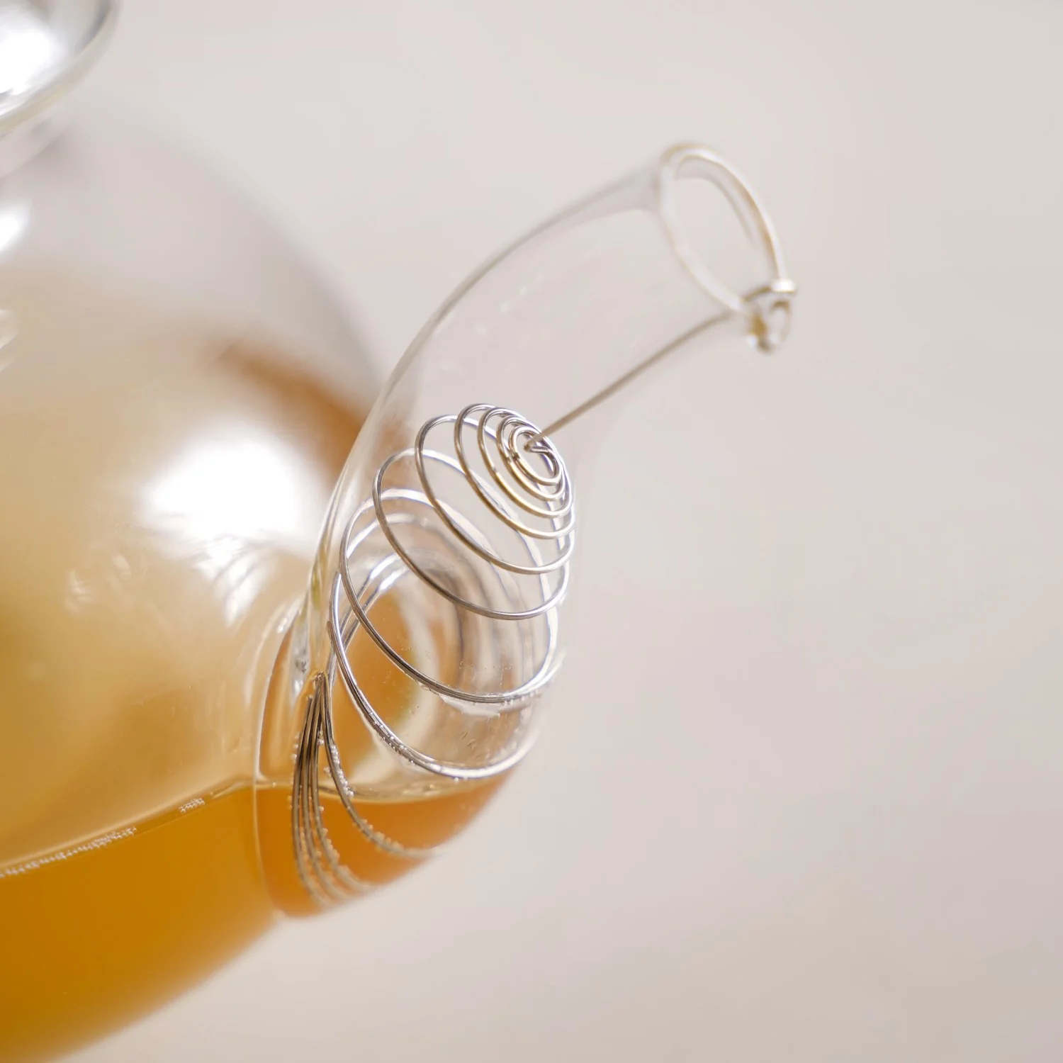 Vintage Glass Tea Pot With Spout Strainer 600ml - Image 6
