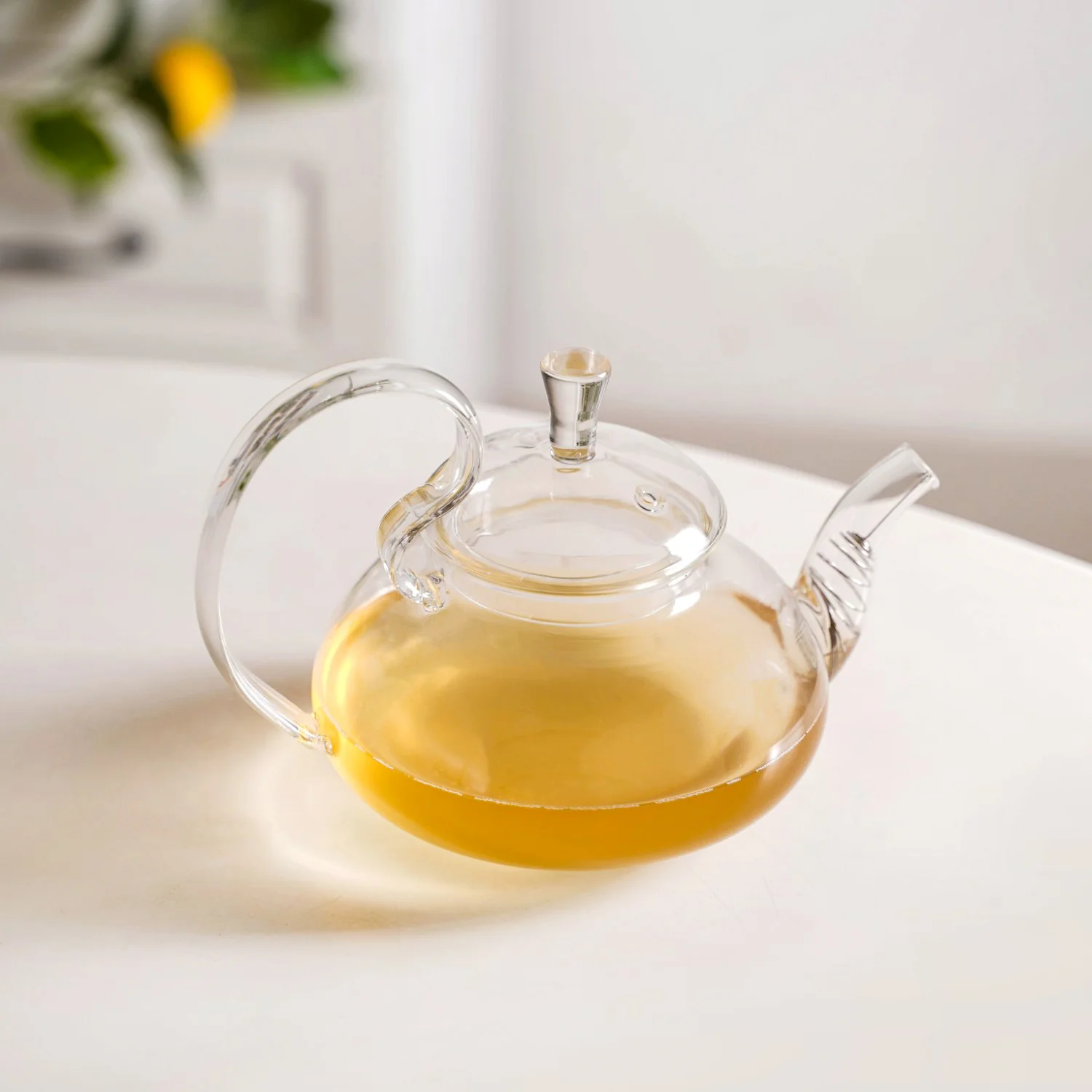 Vintage Glass Tea Pot With Spout Strainer 600ml - Image 8