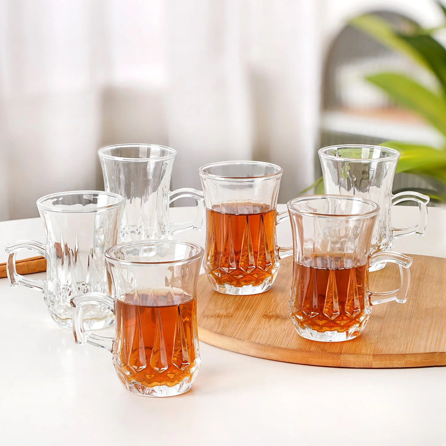 Vintage Glass Turkish Tea Cup Set Of 6 150ml - Image 6