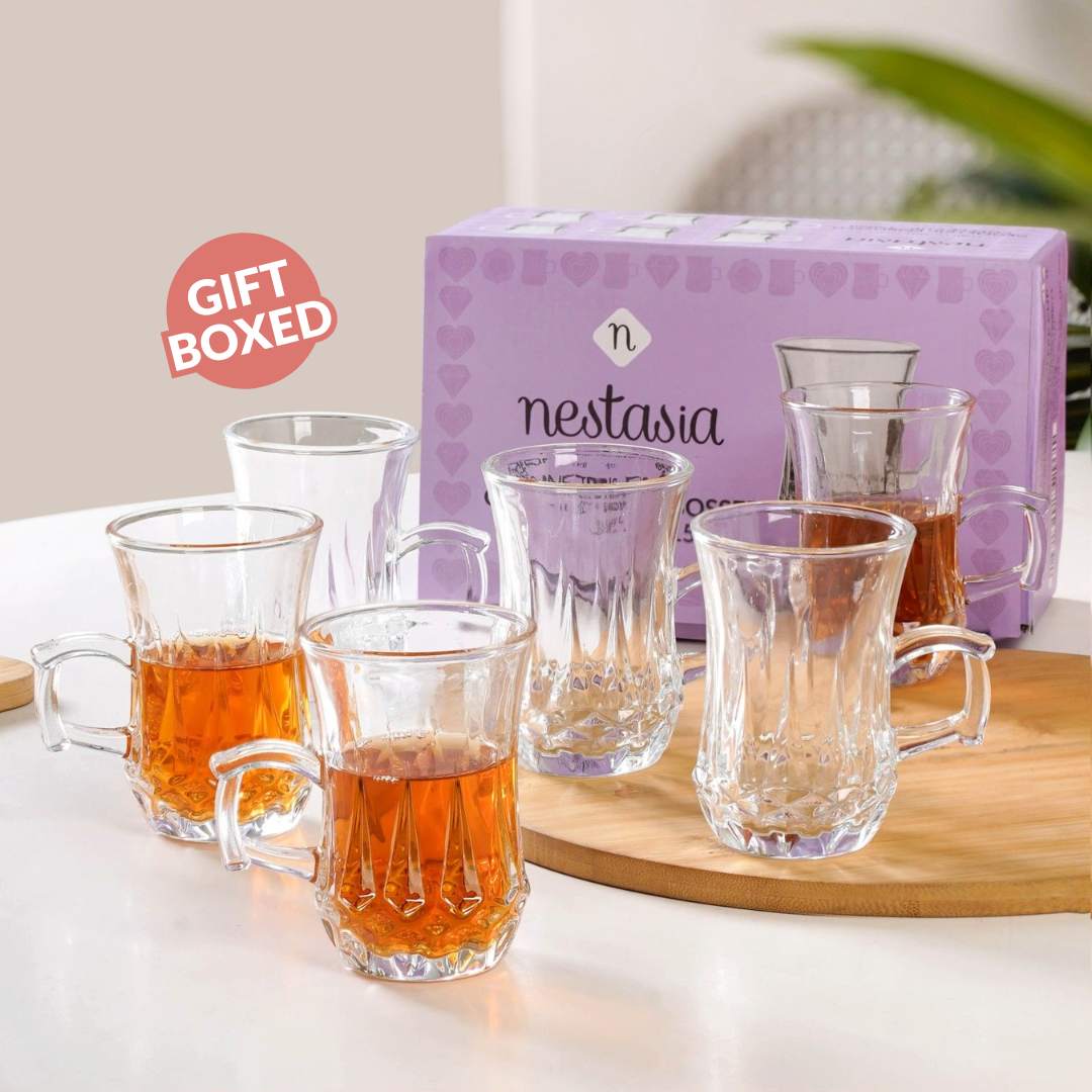 Vintage Glass Turkish Tea Cup Set Of 6 150ml - Image 8