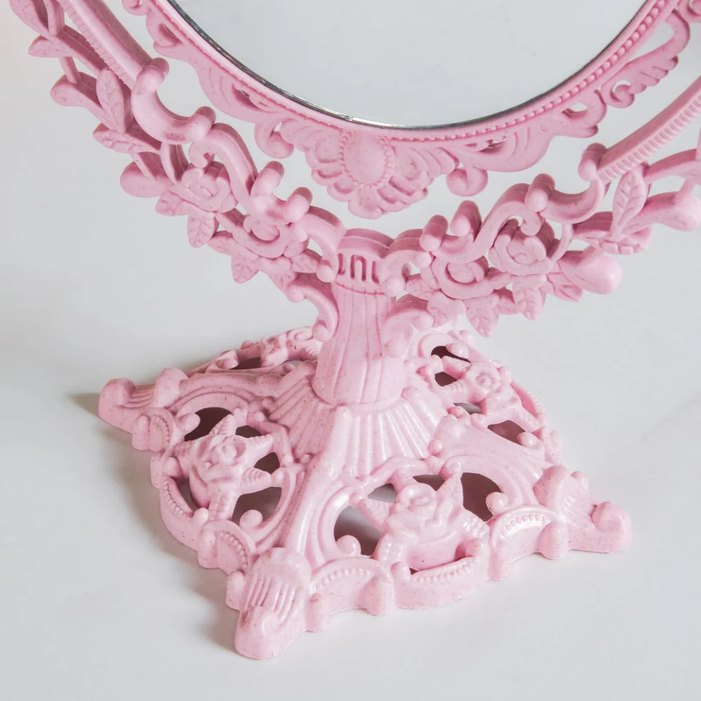 Vintage Ornate Double Sided Mirror Pink - Image 9