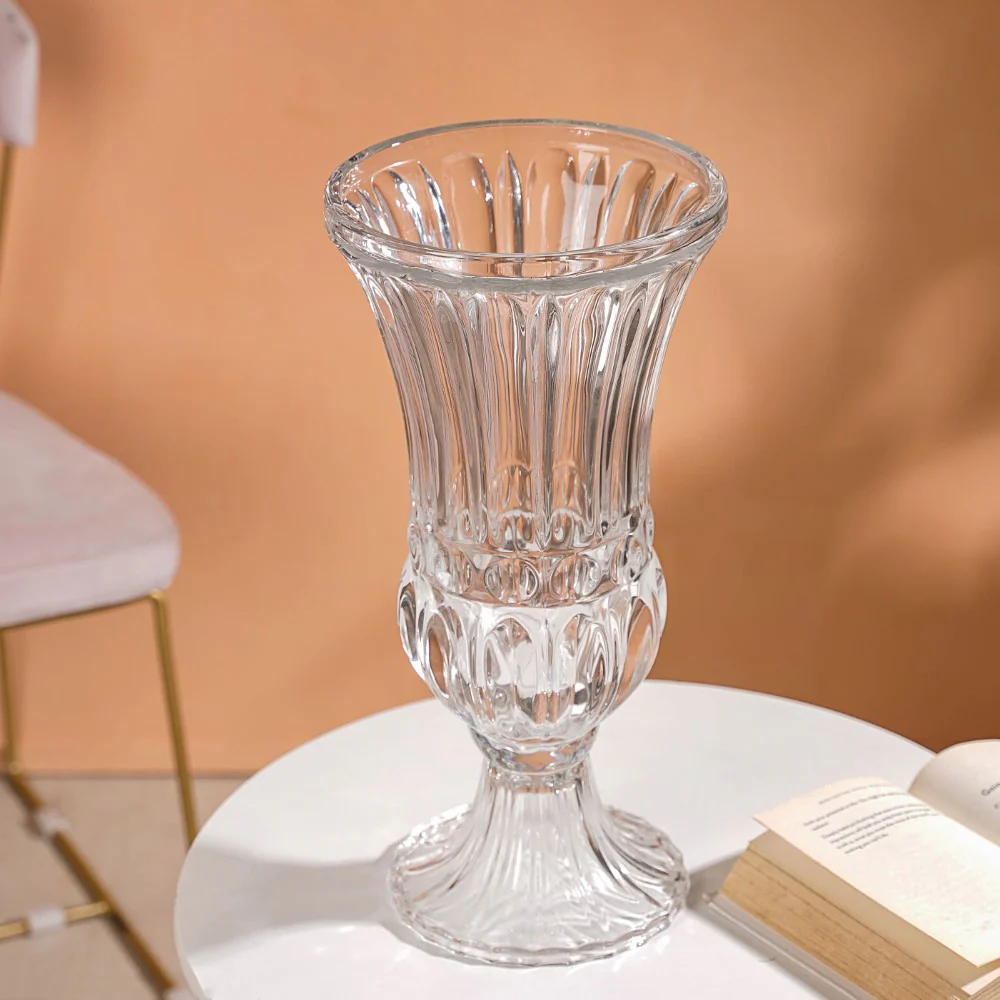 Vintage Pedestal Flower Vase 16 Inch - Image 4