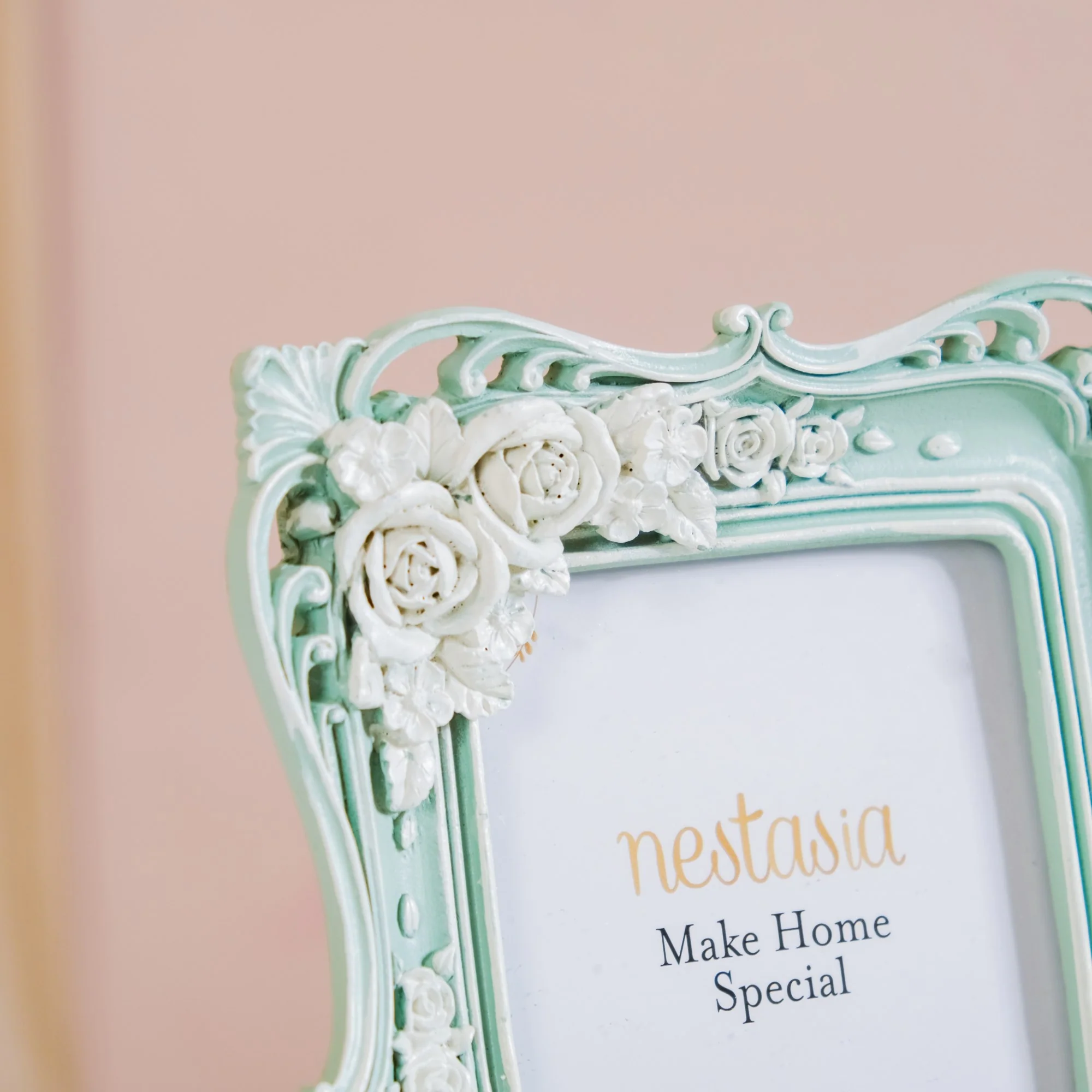 Vintage Rose Blossom Resin Photo Frame 8"x6" - Image 6