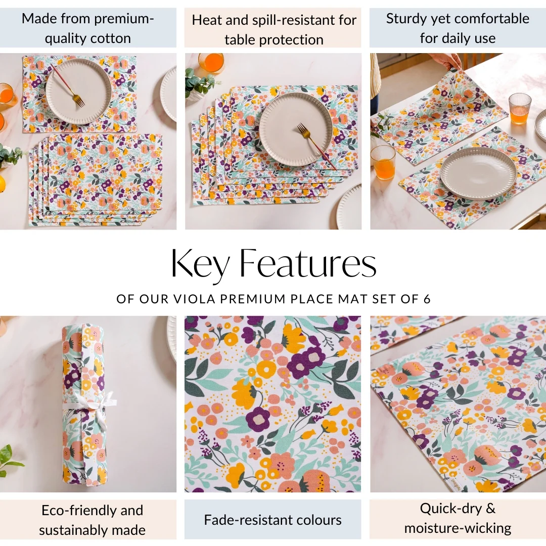 Viola Premium Place Mat Set Of 6 - Image 5