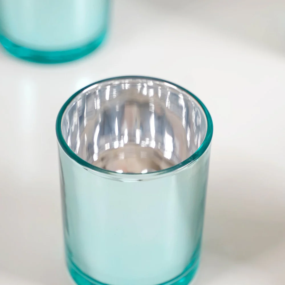 Votive Glass Tealight Holder Set Of 4 Blue - Image 3