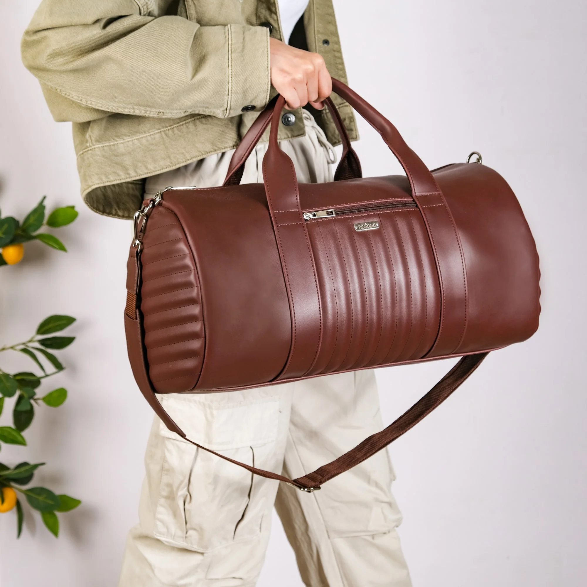 Wanderlust Duffel Bag Brown Set Of 2 - Image 10