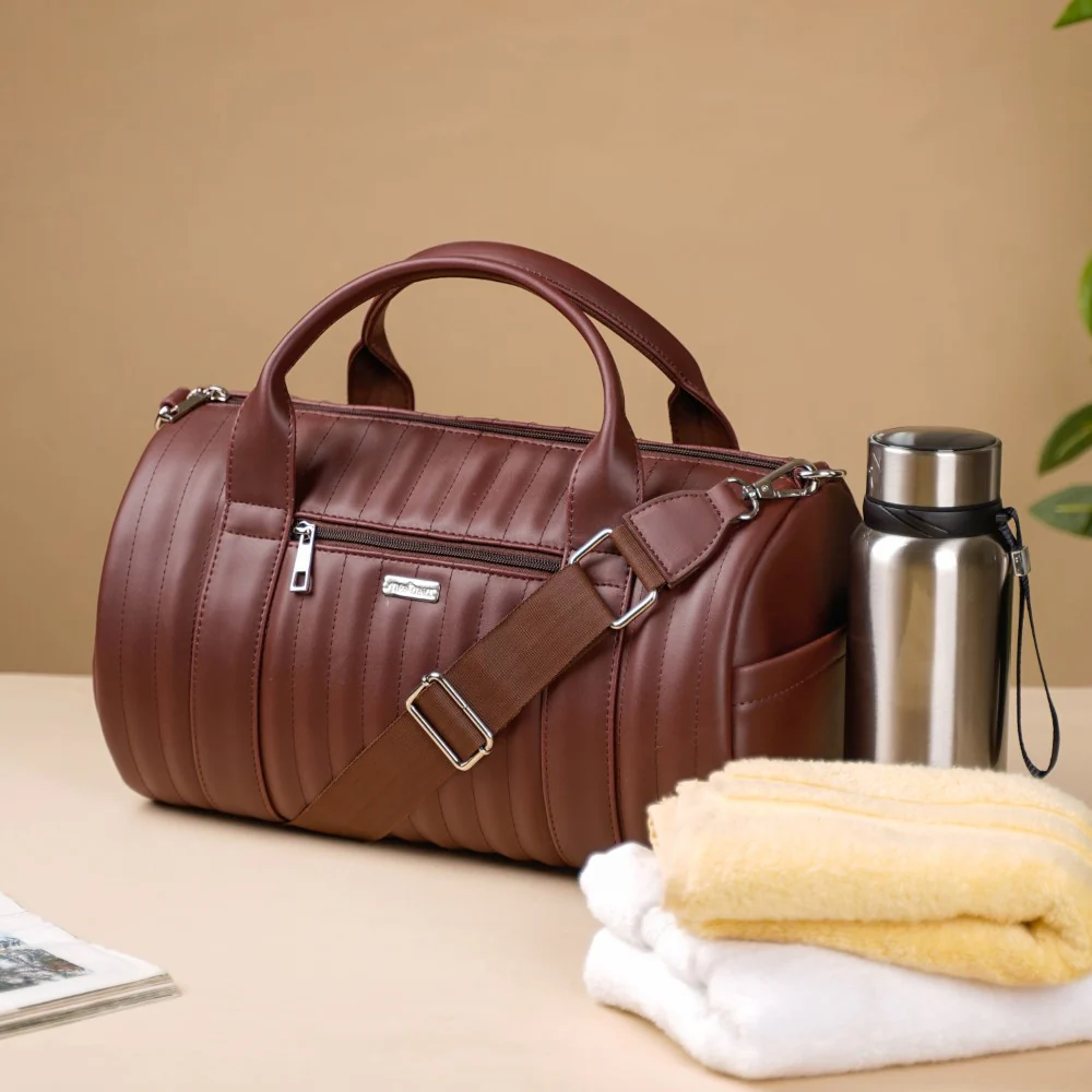 Wanderlust Duffle Bag Brown Small 14x7 Inch - Image 4