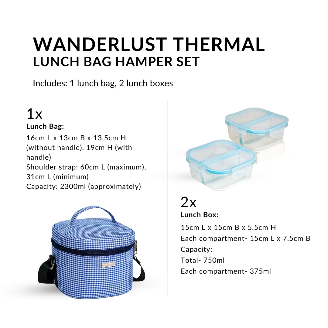 Wanderlust Thermal Lunch Bag Set - Image 4
