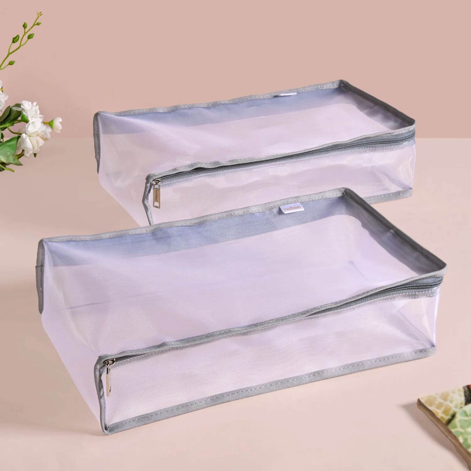 Wardrobe Organiser Storage Bag Duo In Grey - Image 2