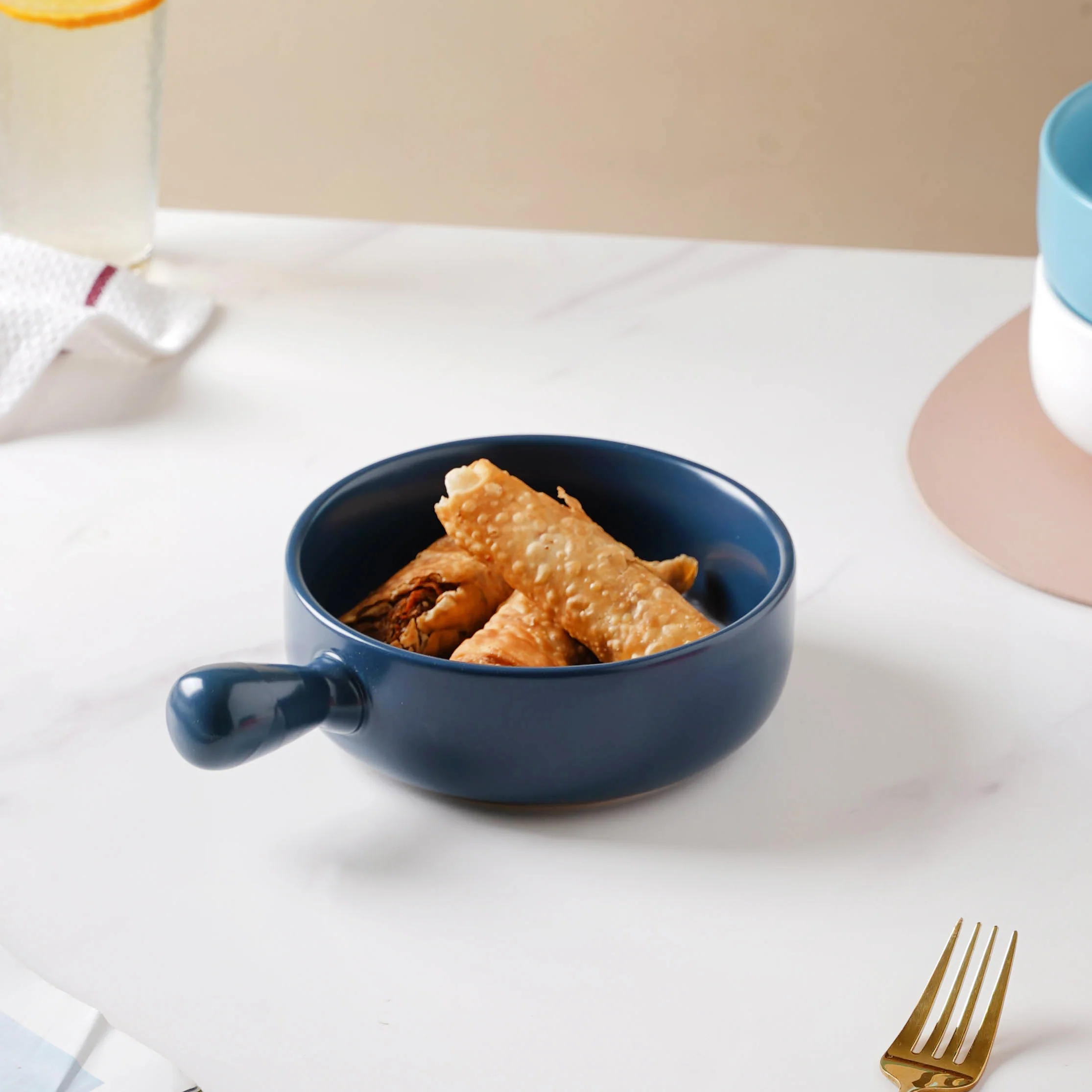 Wave Blue Baking Pan With Handle - Image 3