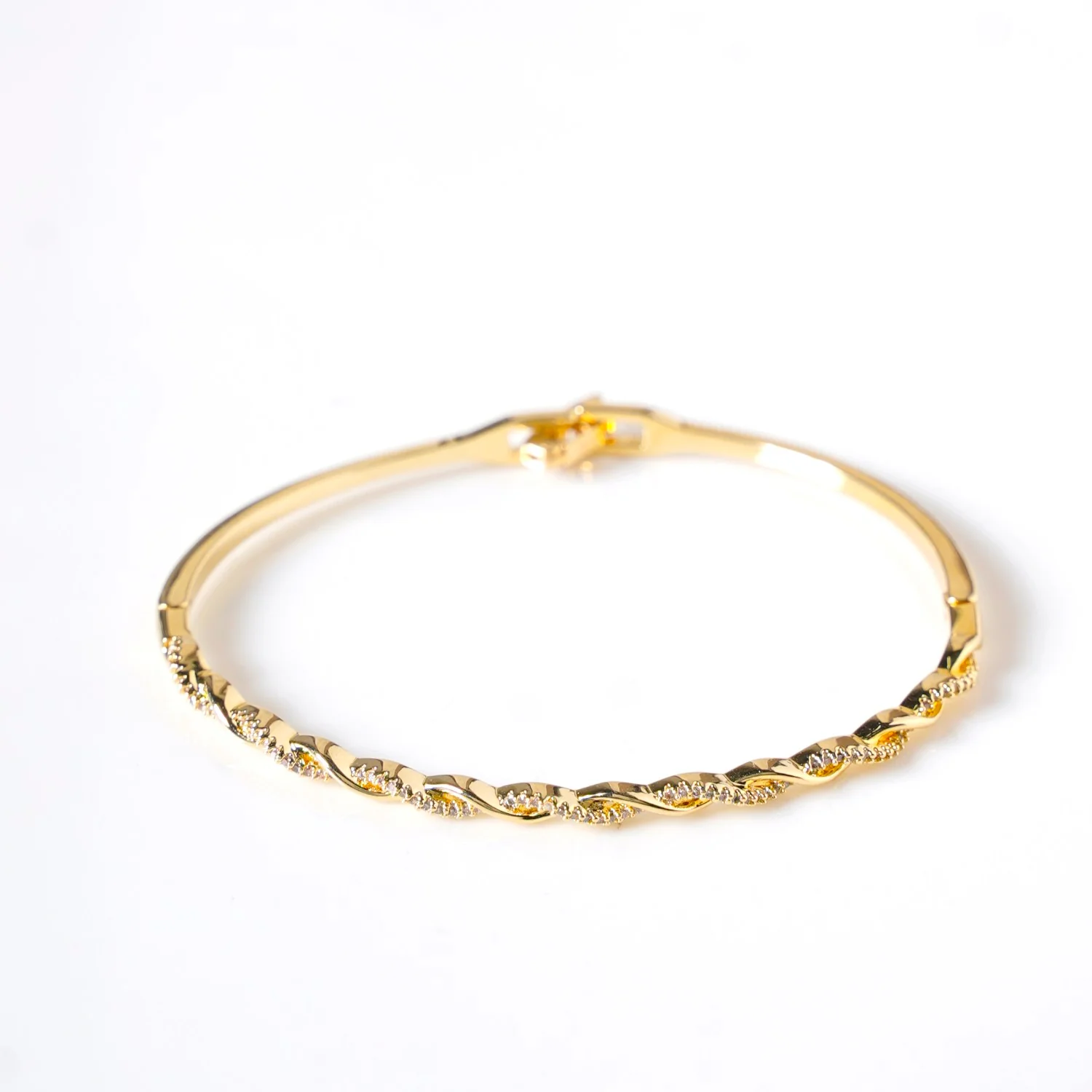 Waves And Swirls Gold Bracelet