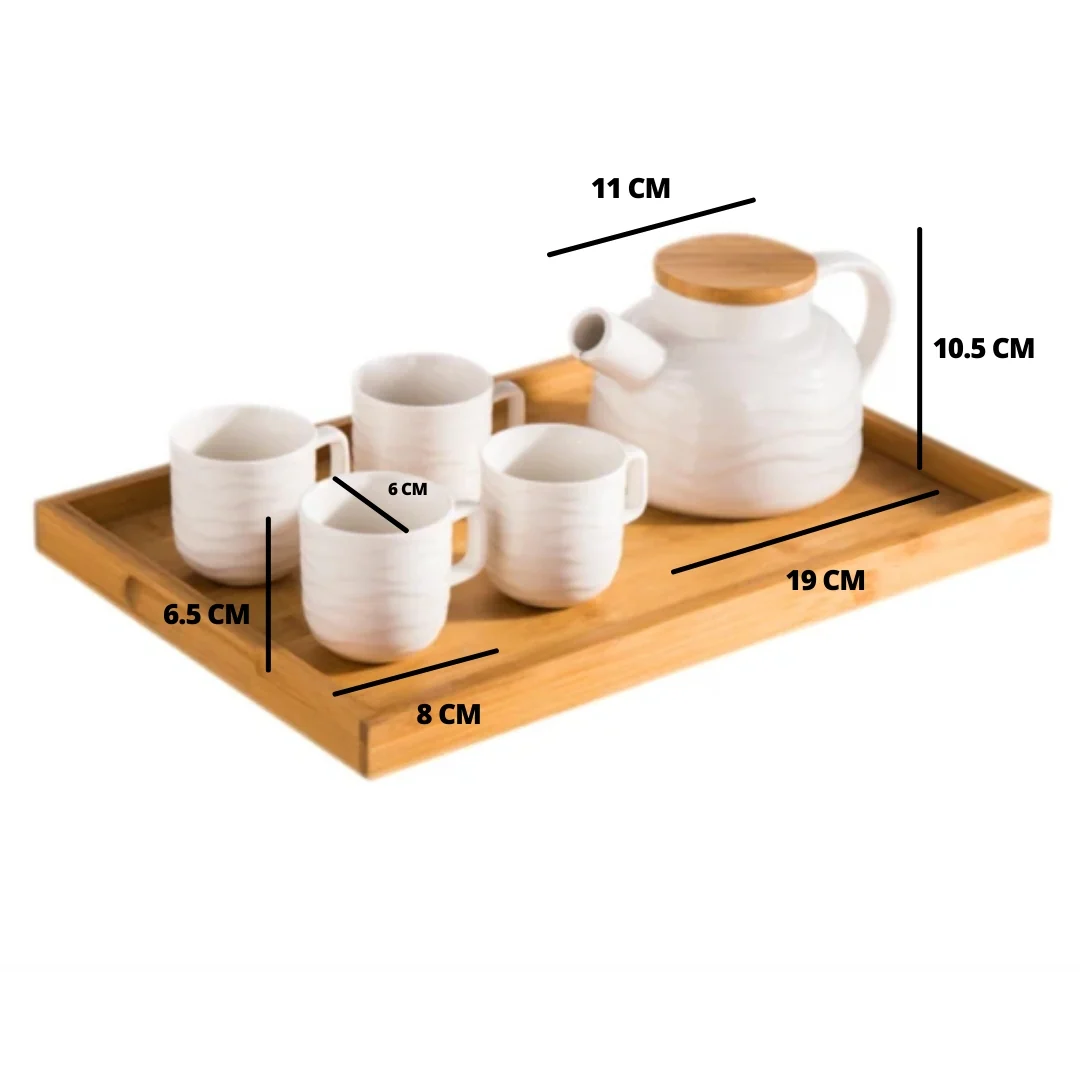 MAGNIFIQUE waves teapot and teacups set - Image 6
