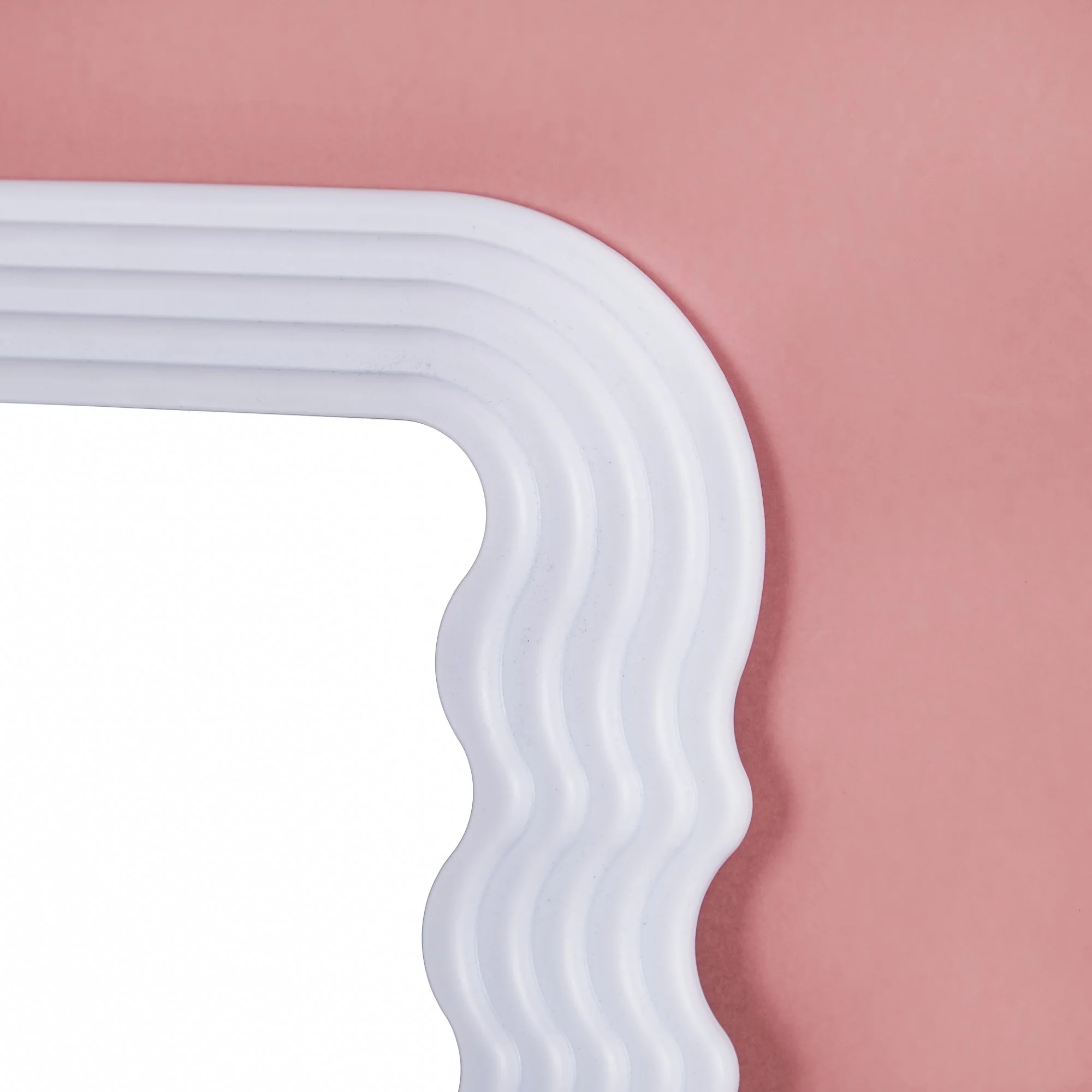 Wavy Wall Mirror White - Image 3