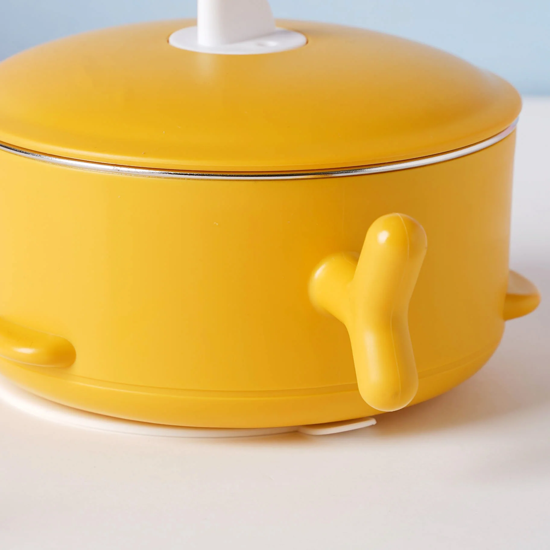 Whale Double Walled Anti-Slip Feeding Bowl Yellow 400 ml - Image 11