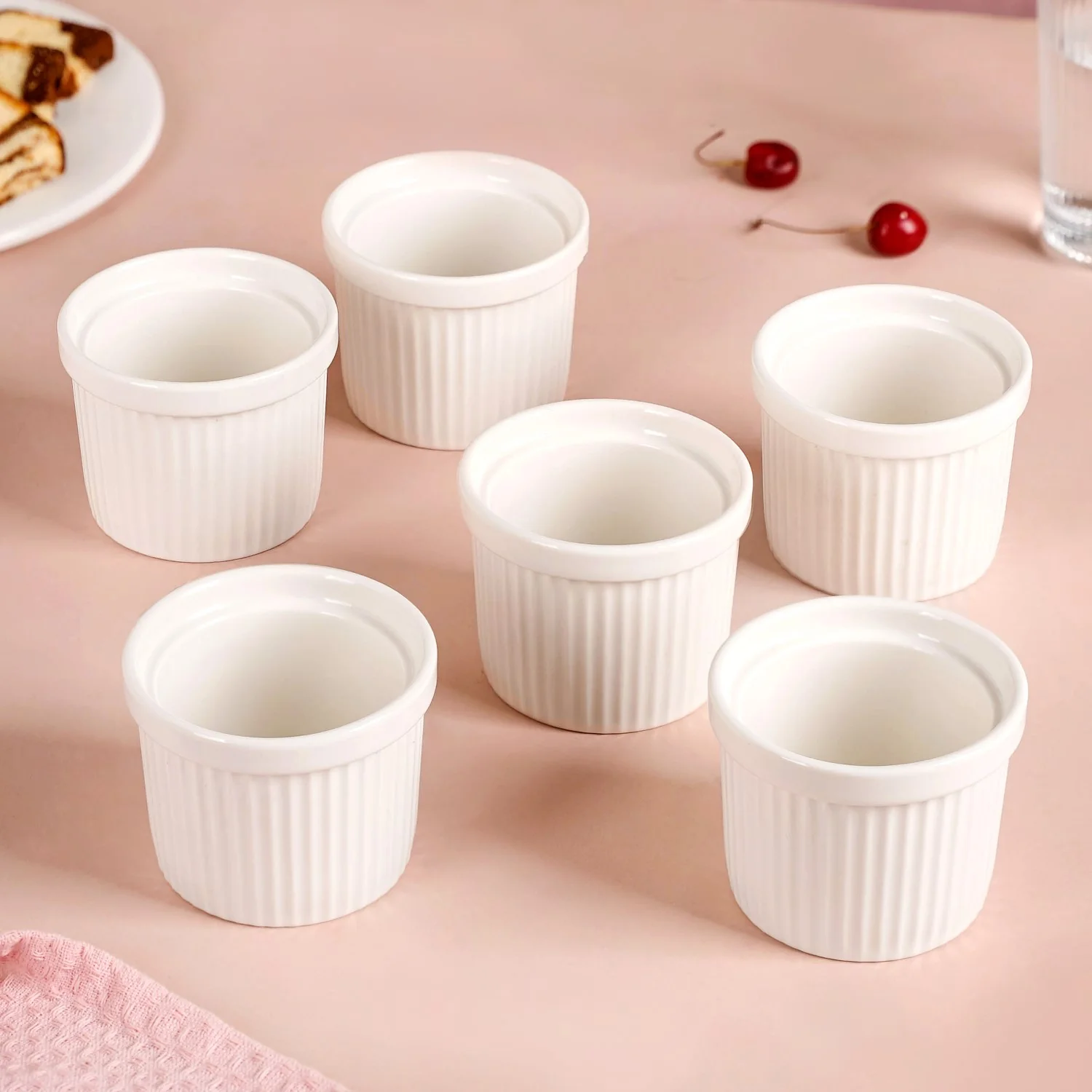 White Baking Ceramic Ramekin Set Of 6 150ml - Image 3