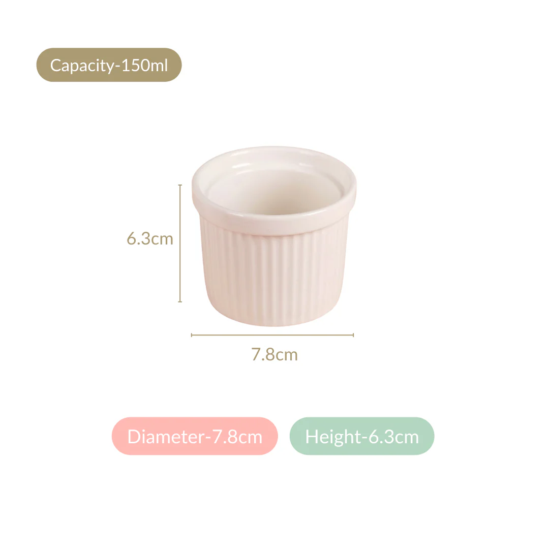 White Baking Ceramic Ramekin Set Of 6 150ml - Image 4