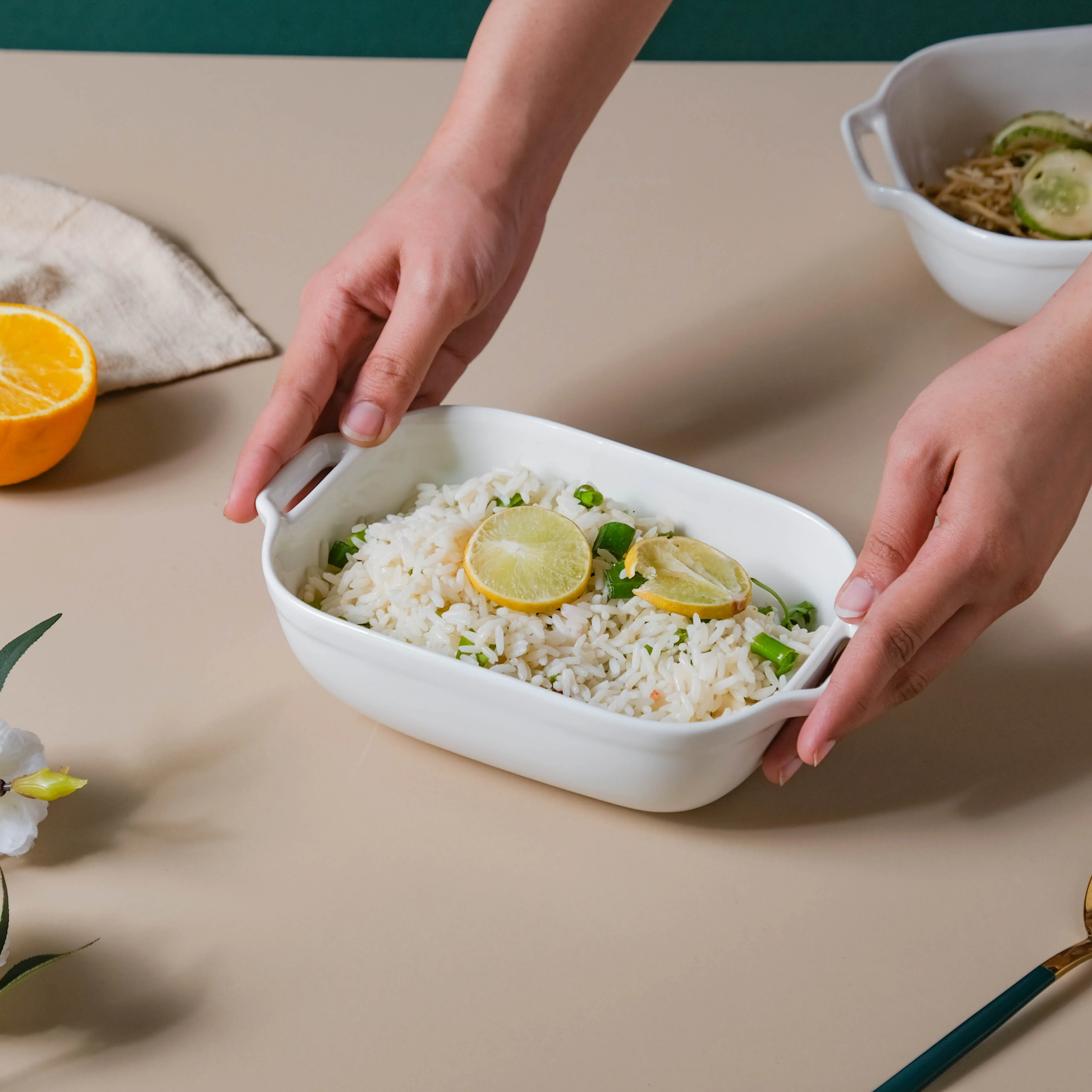 White Ceramic Baking Tray - Image 2