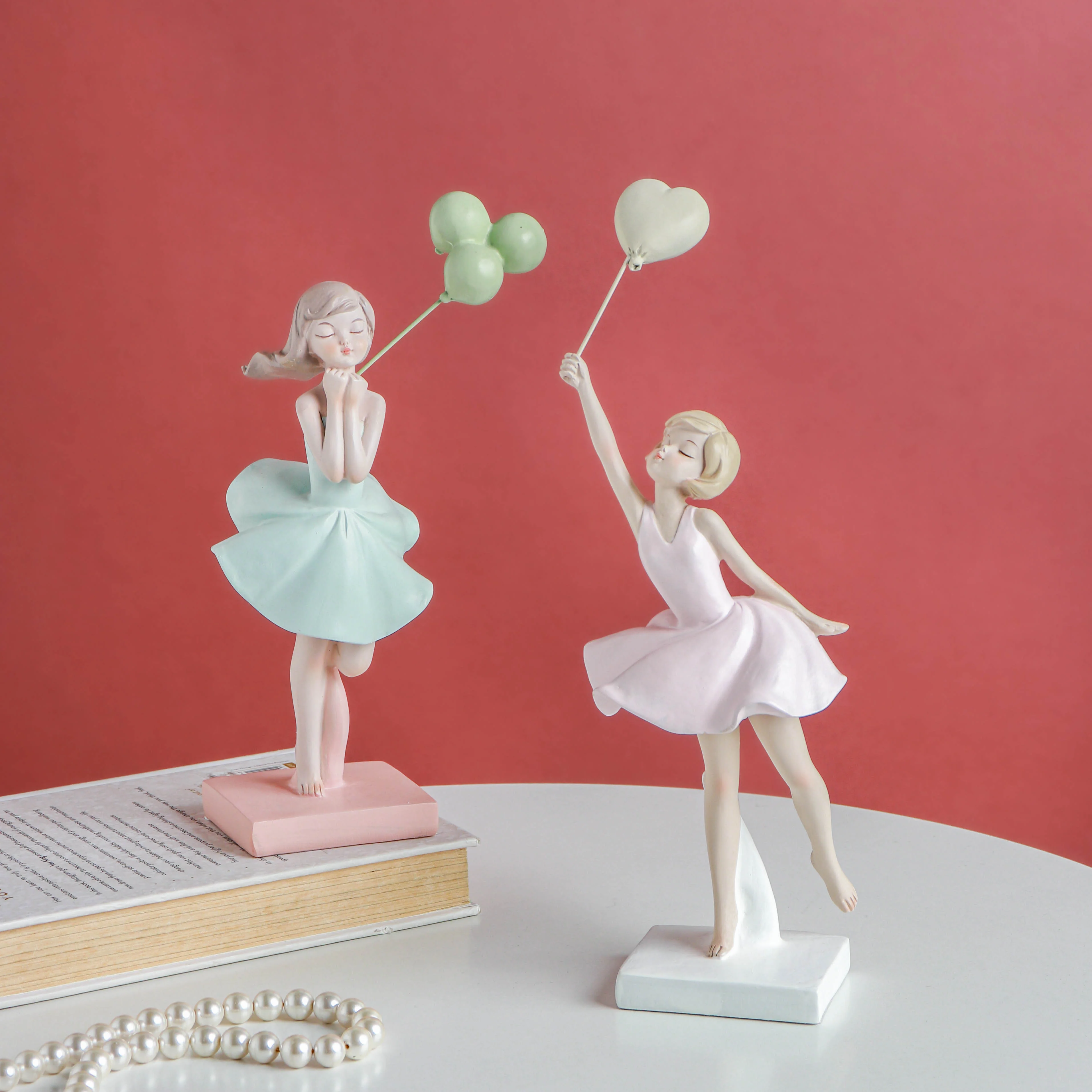 Winsome Figurine With Balloons