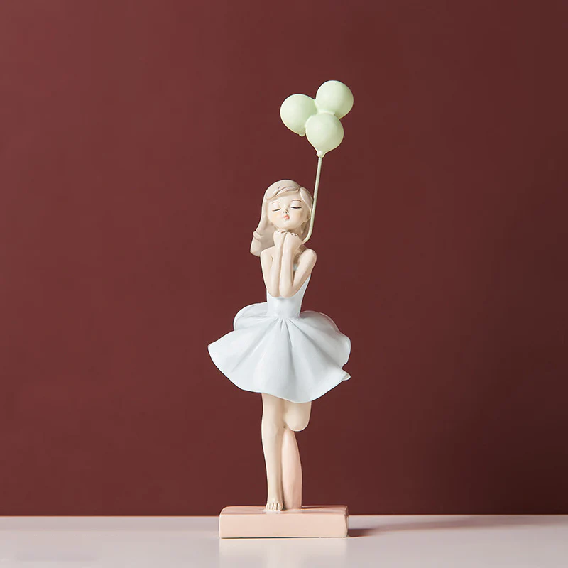 Winsome Figurine With Balloons - Image 4