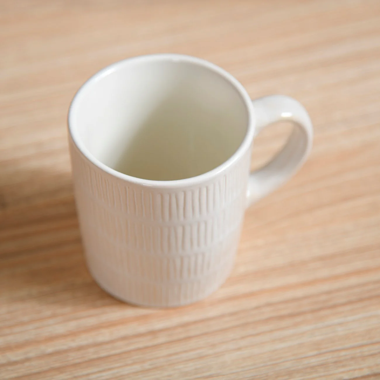 White Ribbed Coffee Mug Set Of 6 220ml - Image 7