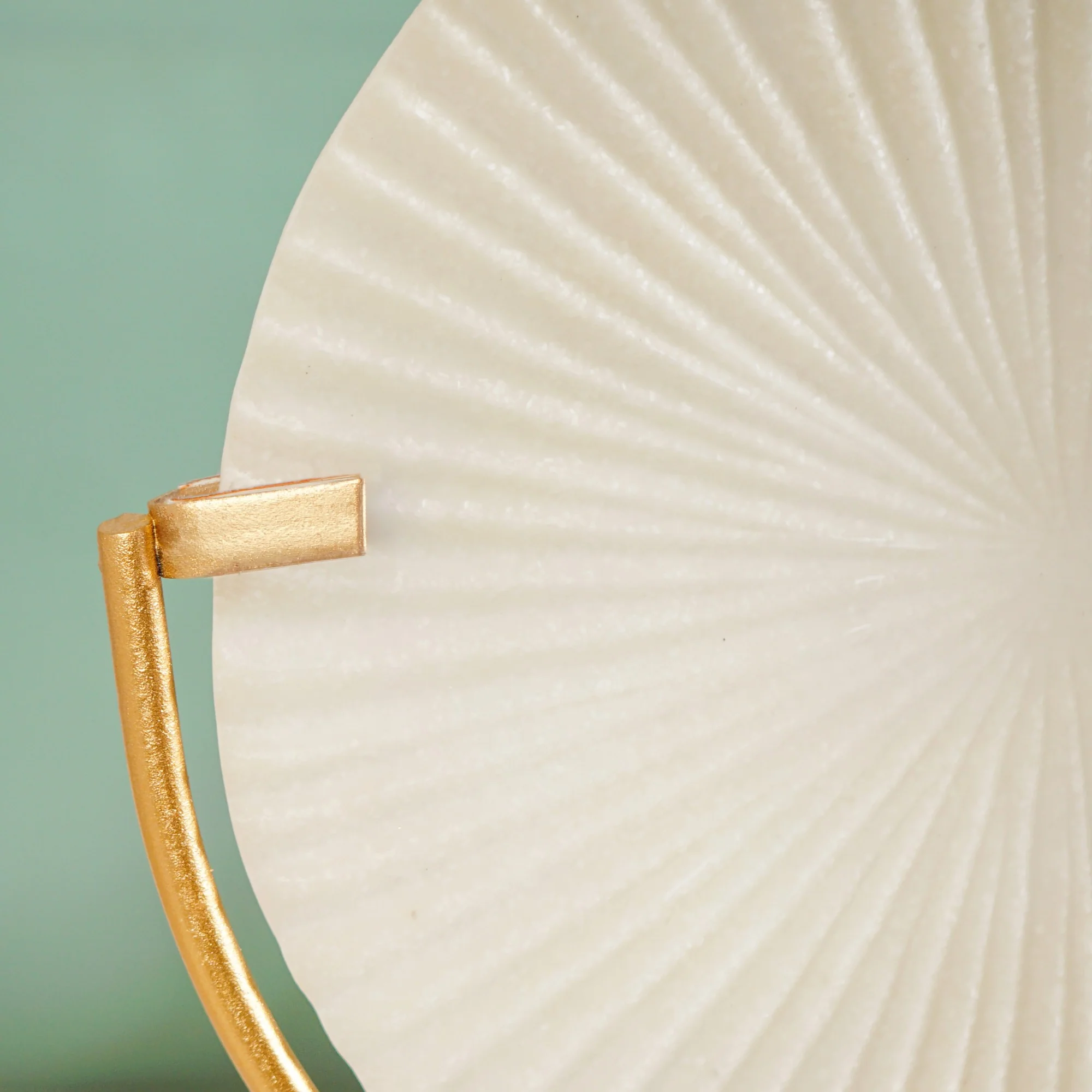 White Ribbed Disc Home Decor - Image 7