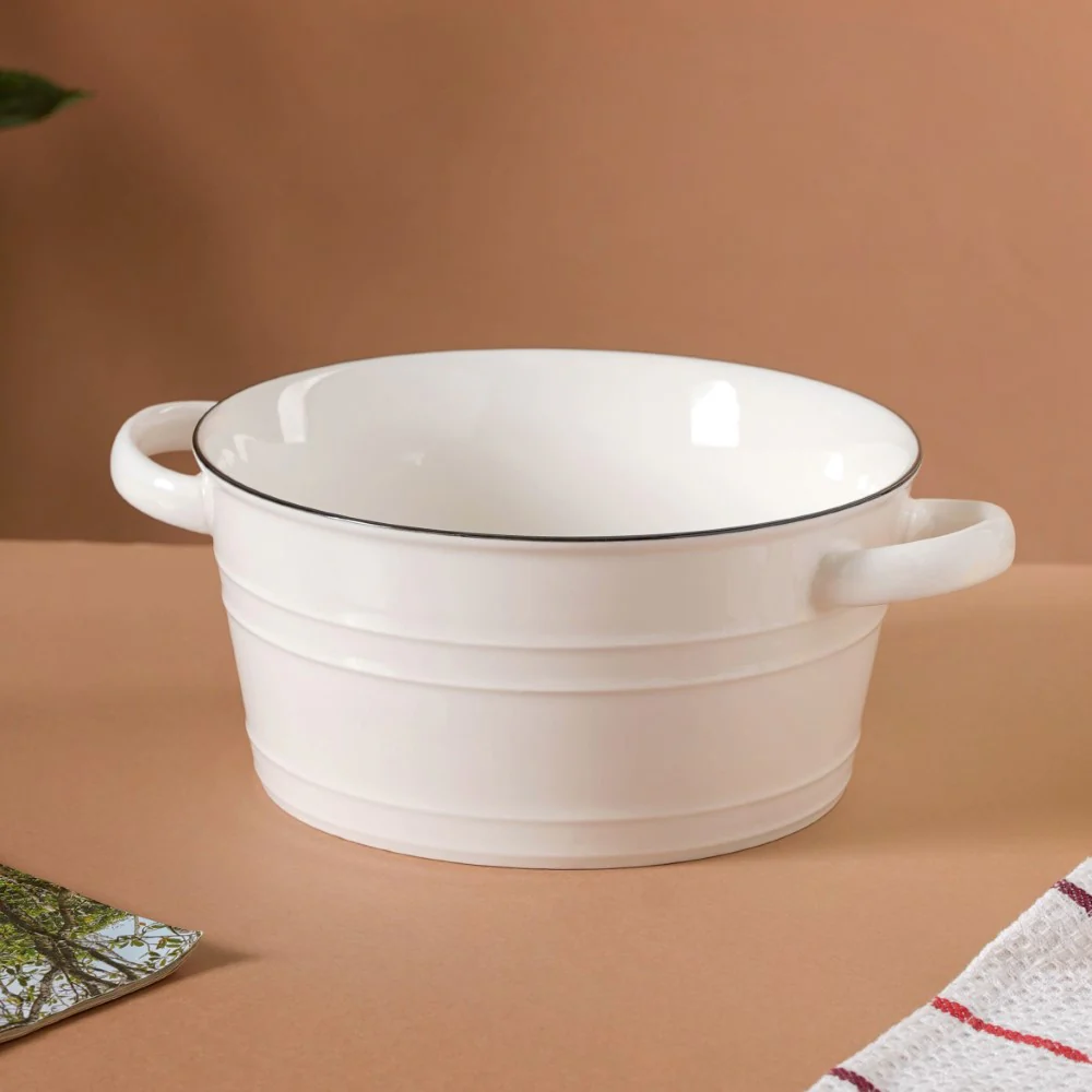 White Serving Bowl - Image 14